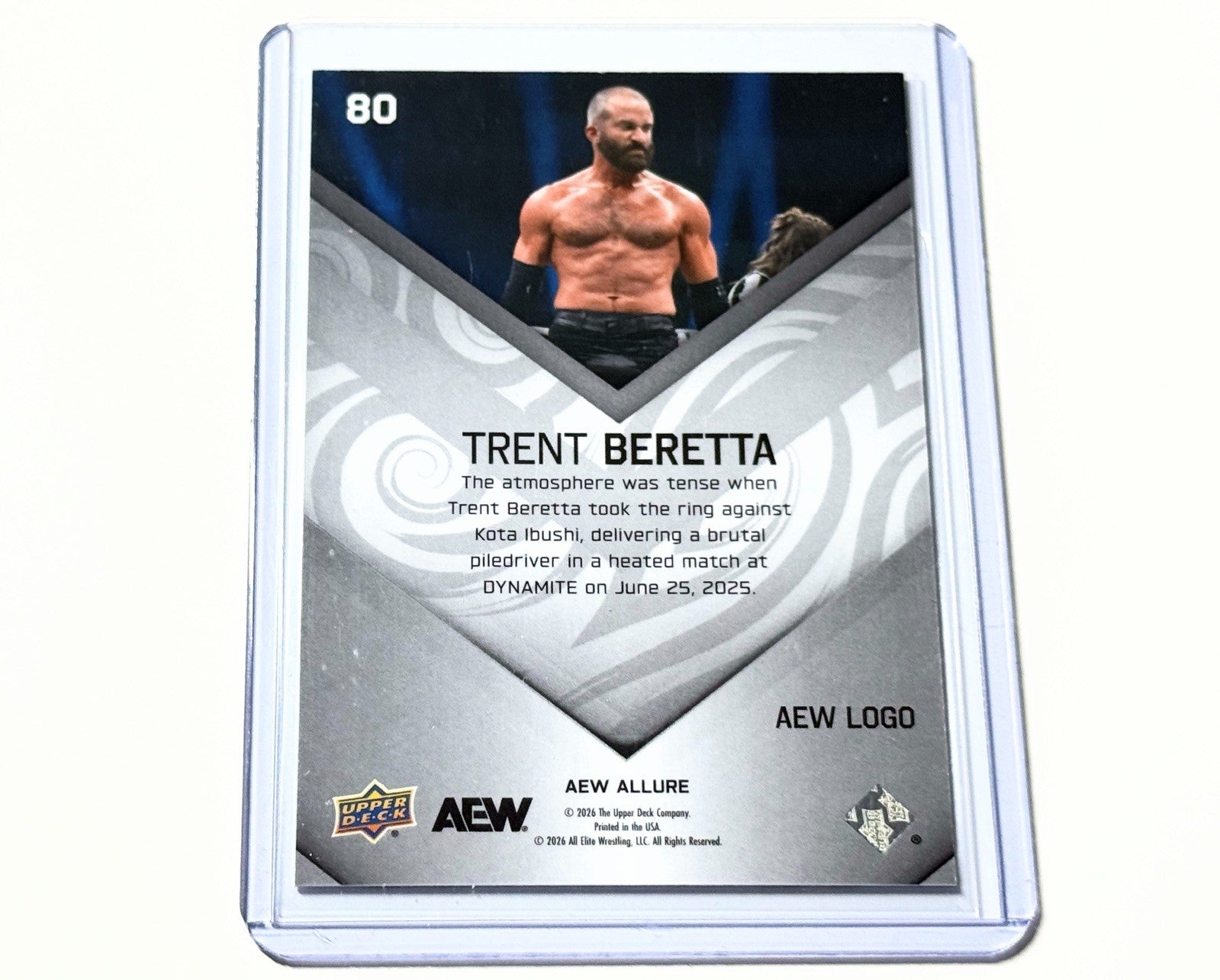 2026 Upper Deck AEW Allure Trent Beretta AEW Logo /199 Parallel Card #80