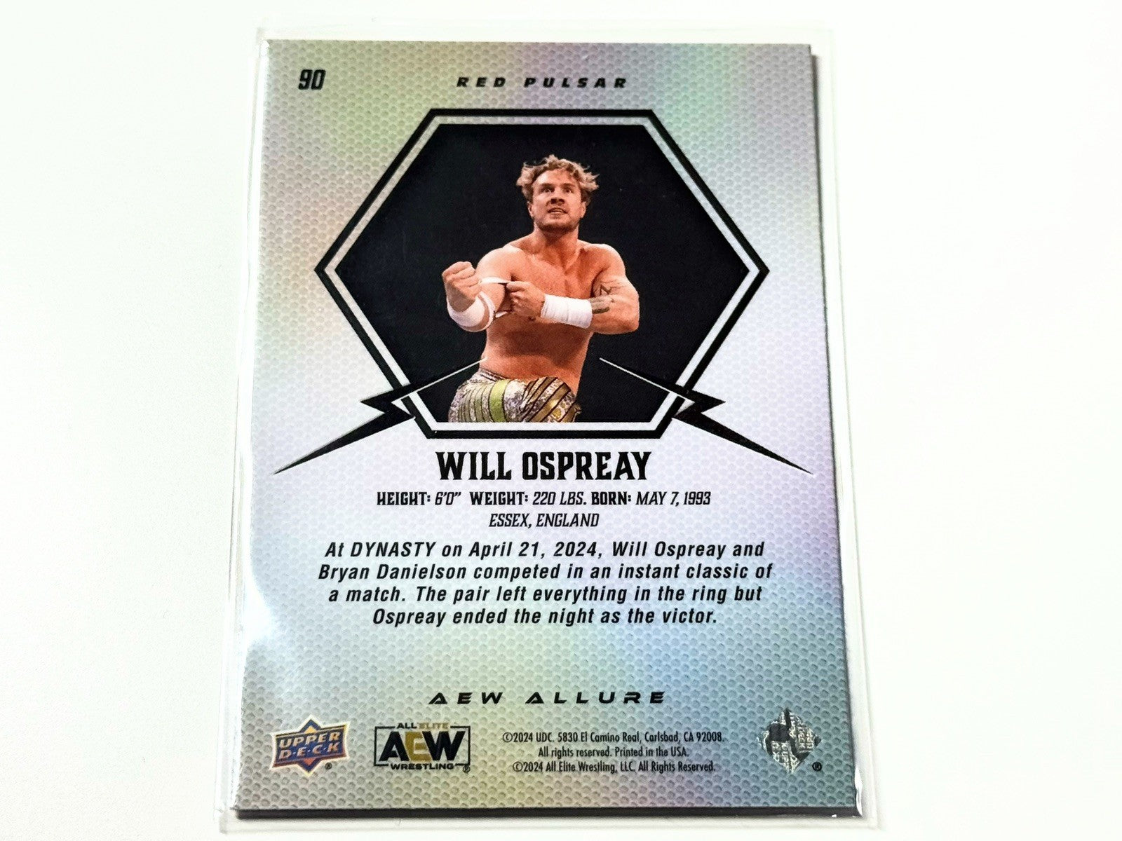 2024 Upper Deck AEW Allure Will Ospreay Red Pulsar Card #90