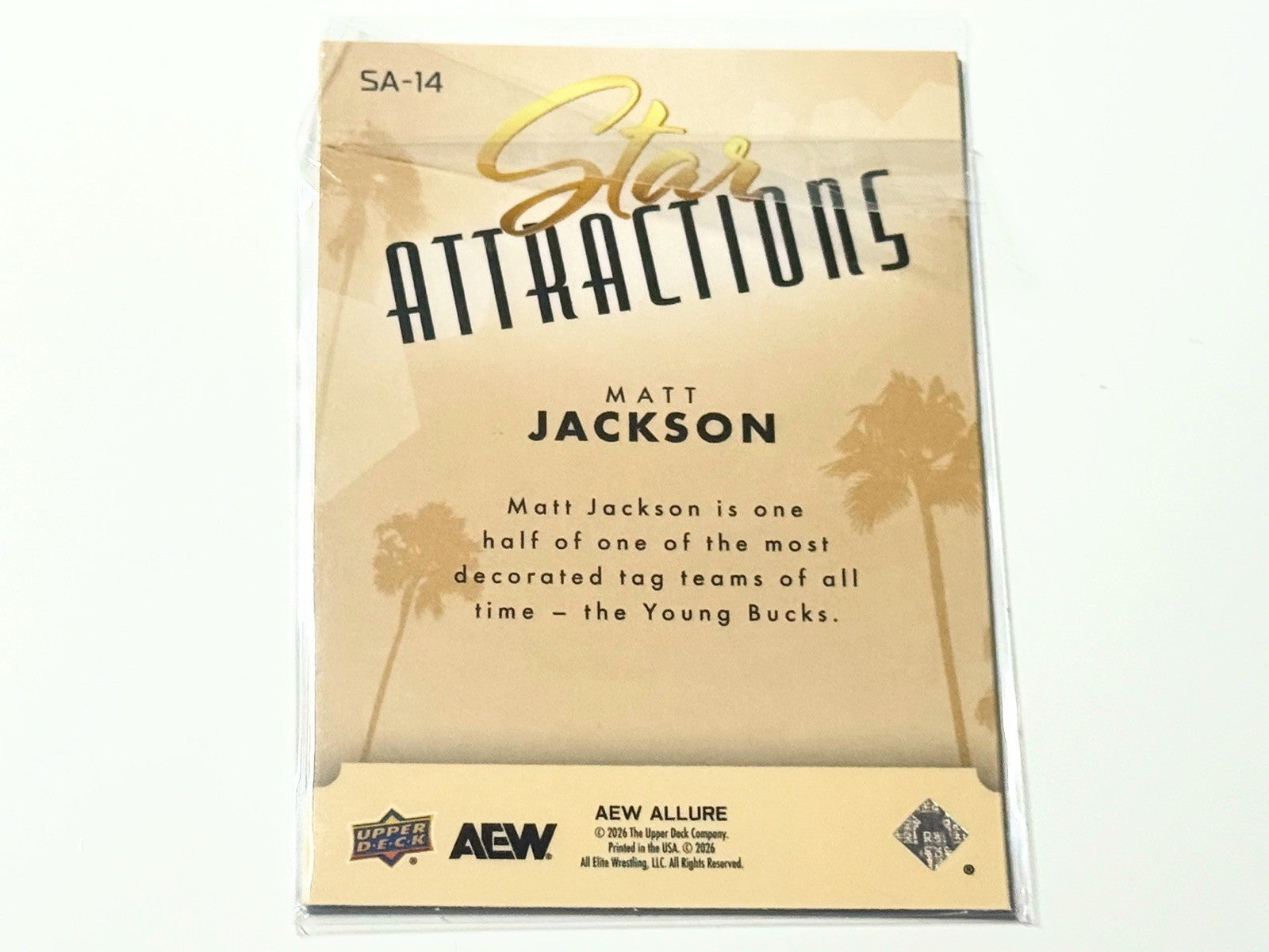 2026 Upper Deck AEW Allure Matt Jackson Star Attractions Card SA-14