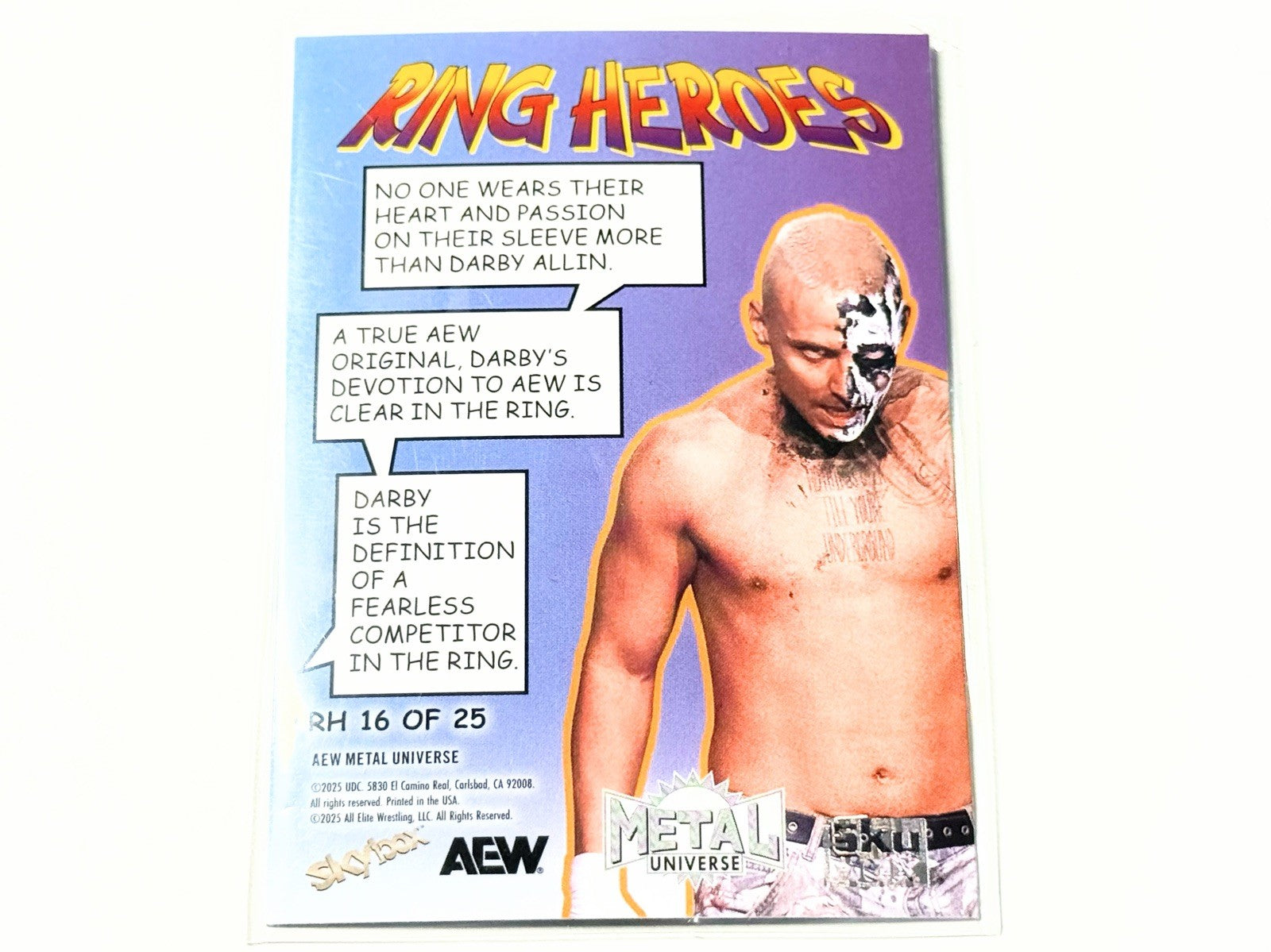 2025 Skybox AEW Metal Universe Darby Allin Ring Heroes Card RH16