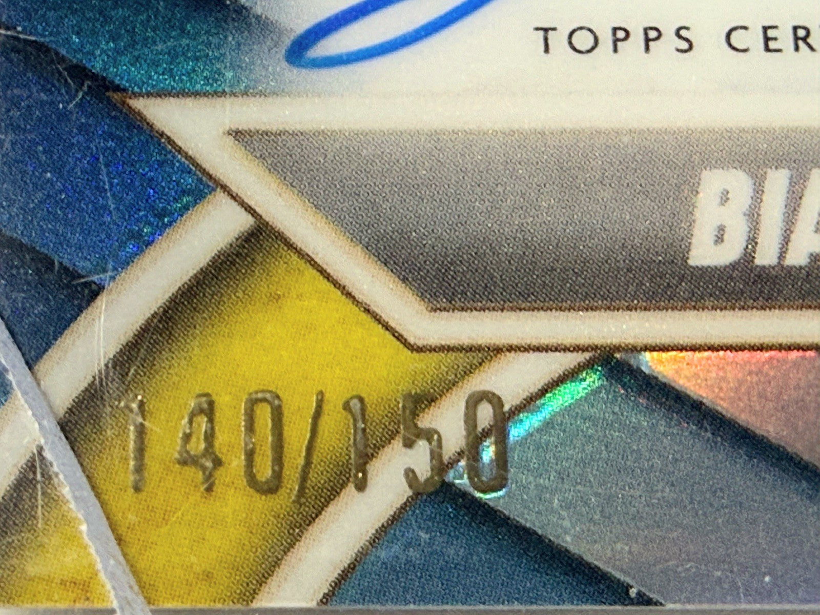 2025 Topps Chrome WWE Bianca Belair Marks of Champions /150 Autographed Card MOC-BB