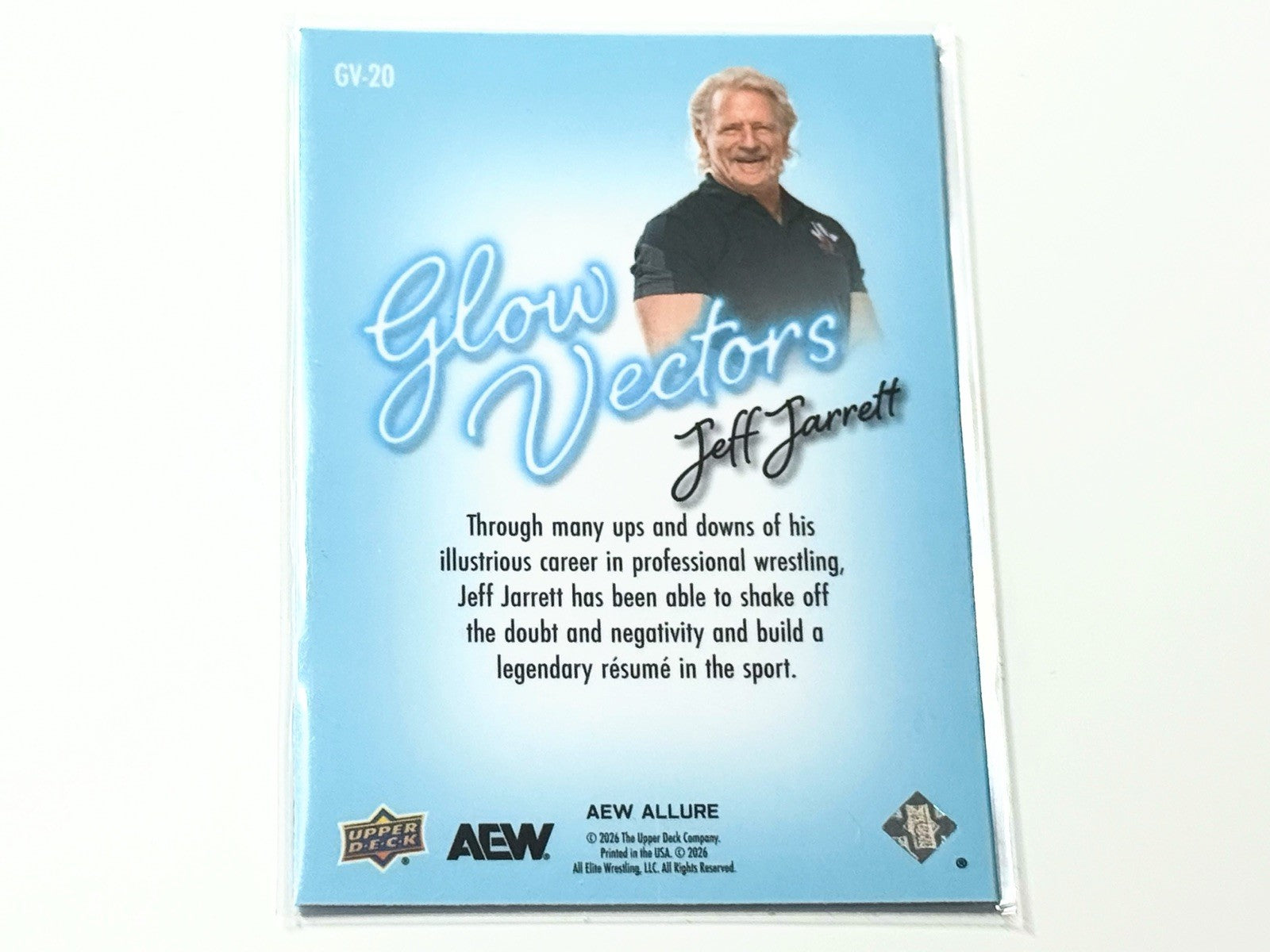 2026 Upper Deck AEW Allure Jeff Jarrett Glow Vectors Card GV-20