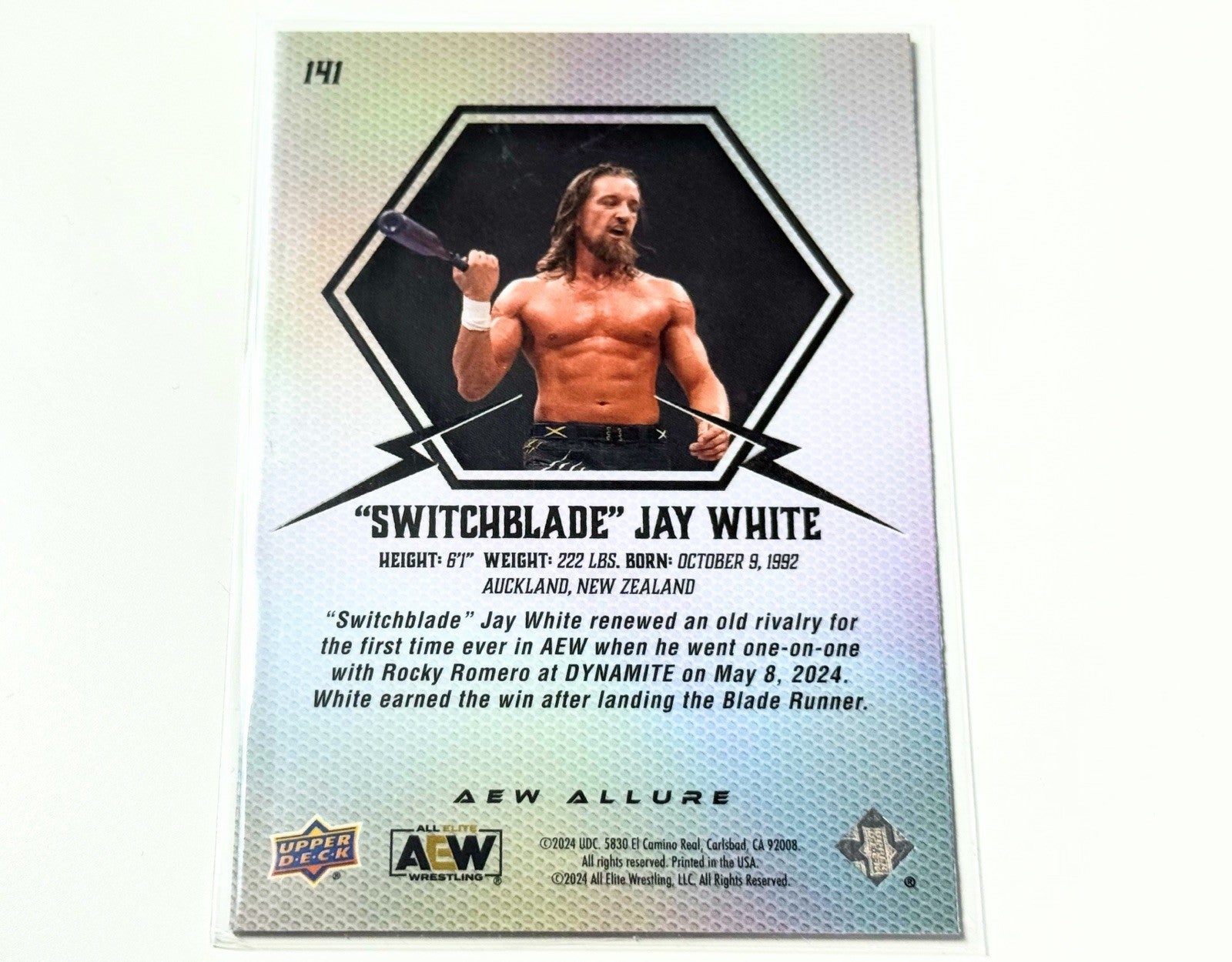 2024 Upper Deck AEW Allure Switchblade Jay White Horizontal Base Card #141