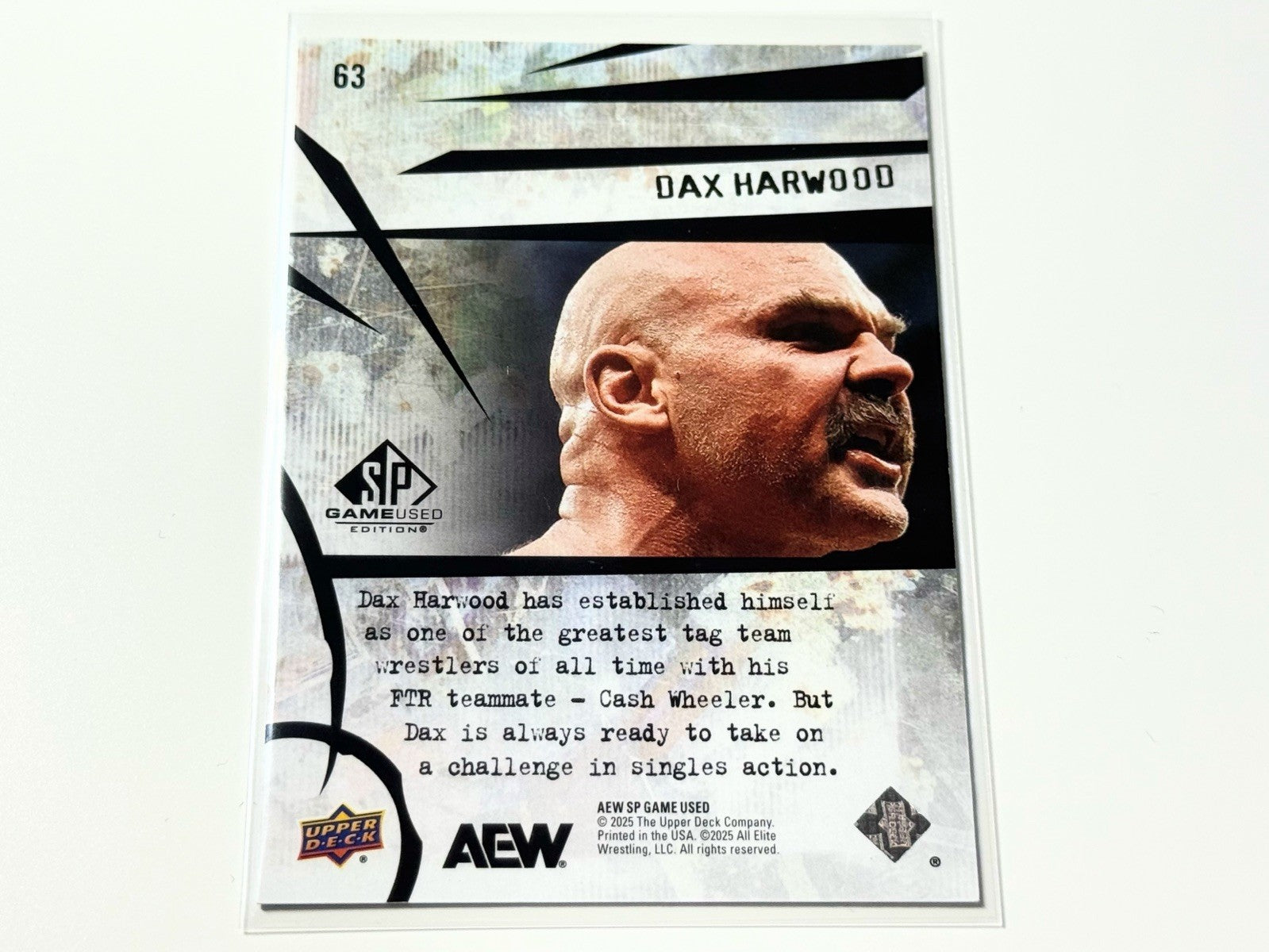 2025 Upper Deck AEW SP Game Used Dax Harwood Base Card #63