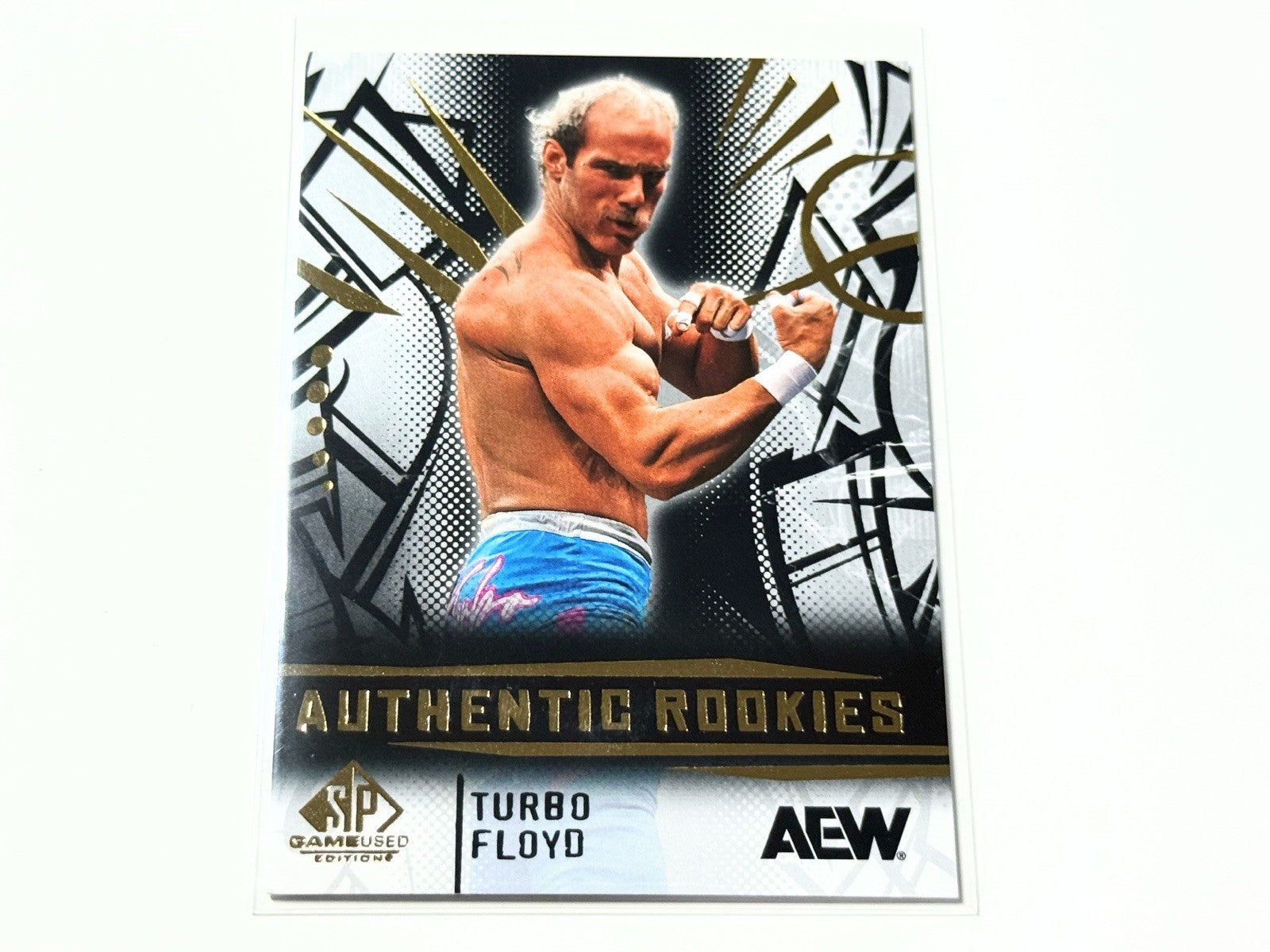 2025 Upper Deck AEW SP Game Used Turbo Floyd Authentic Rookie Base Card #82