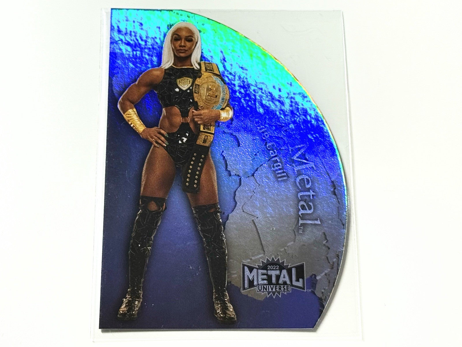 2022 Skybox AEW Metal Universe Jade Cargill Planet Metal Card PM-6