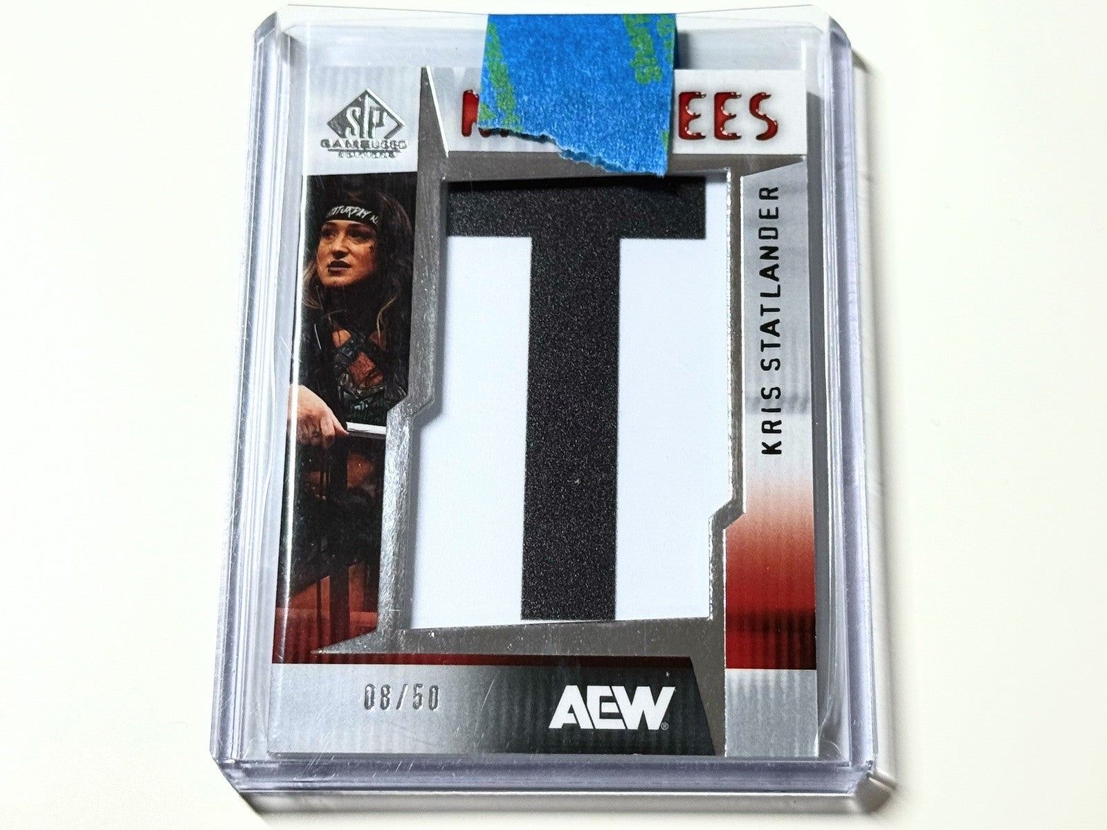 2025 Upper Deck AEW SP Game Used Kris Statlander Marquees T /50 Card MQ-KS