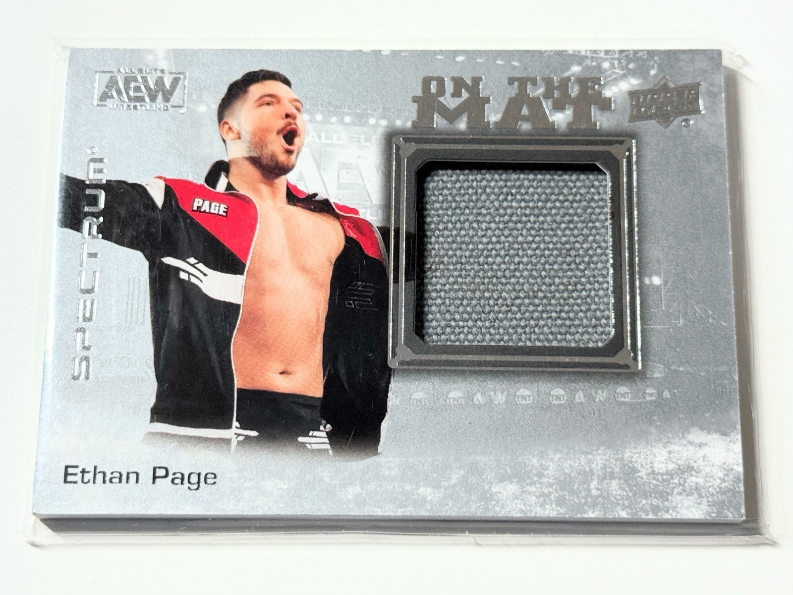 2021 Upper Deck AEW Spectrum Ethan Page On The Mat Relic Rookie Card OTM-2