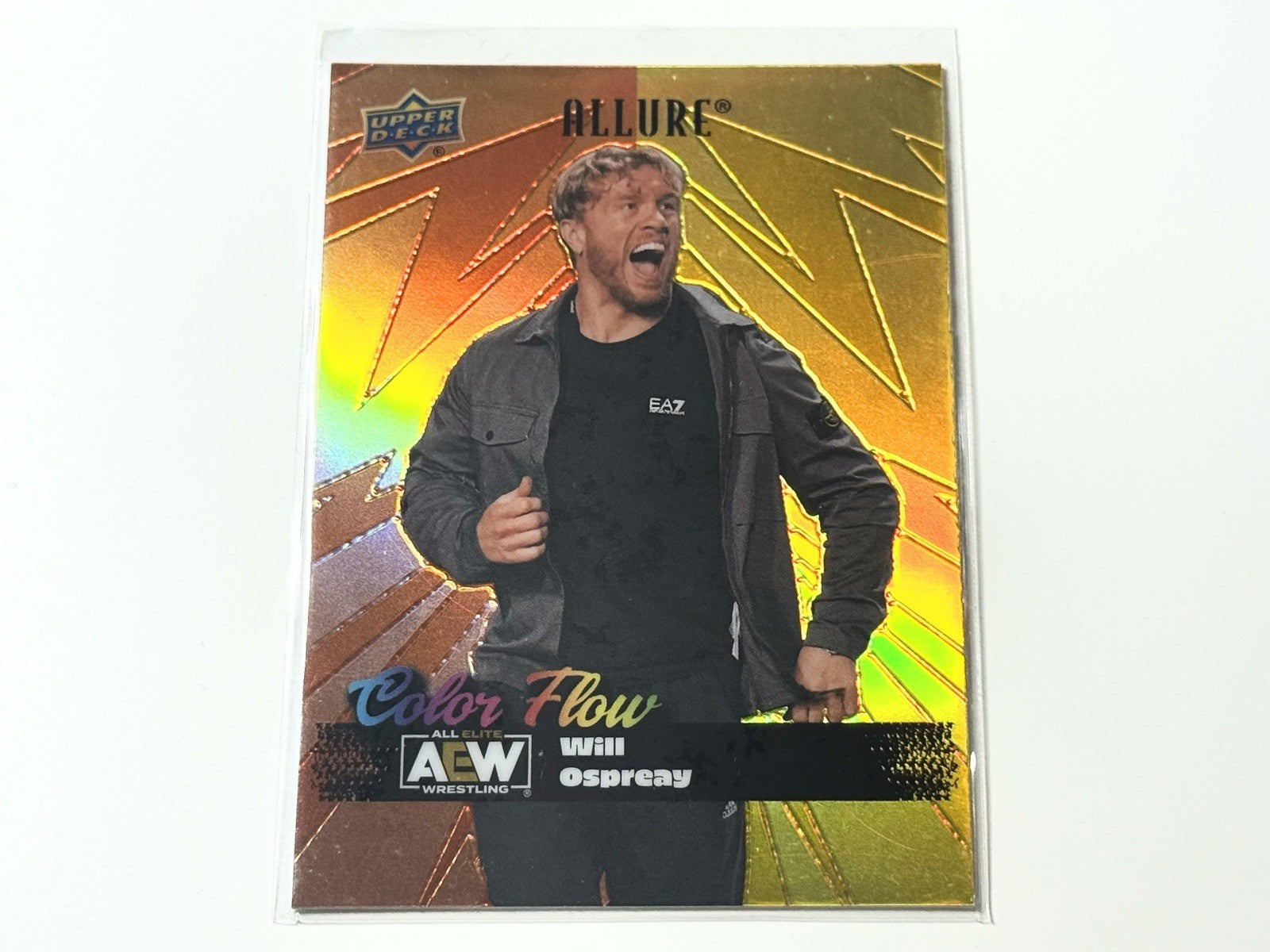 2024 Upper Deck AEW Allure Will Ospreay Orange Yellow Color Flow Card CF-24