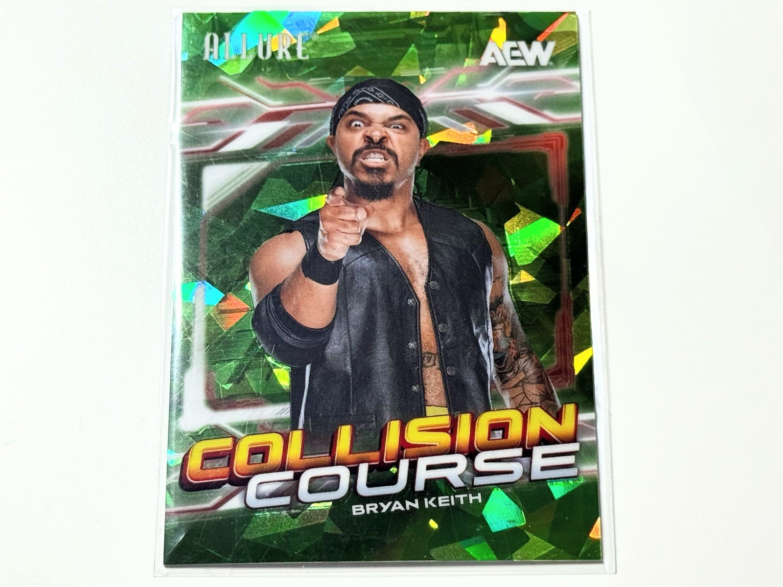 2026 Upper Deck AEW Allure Bryan Keith Collision Course Green Quartz /99 Card CL-14