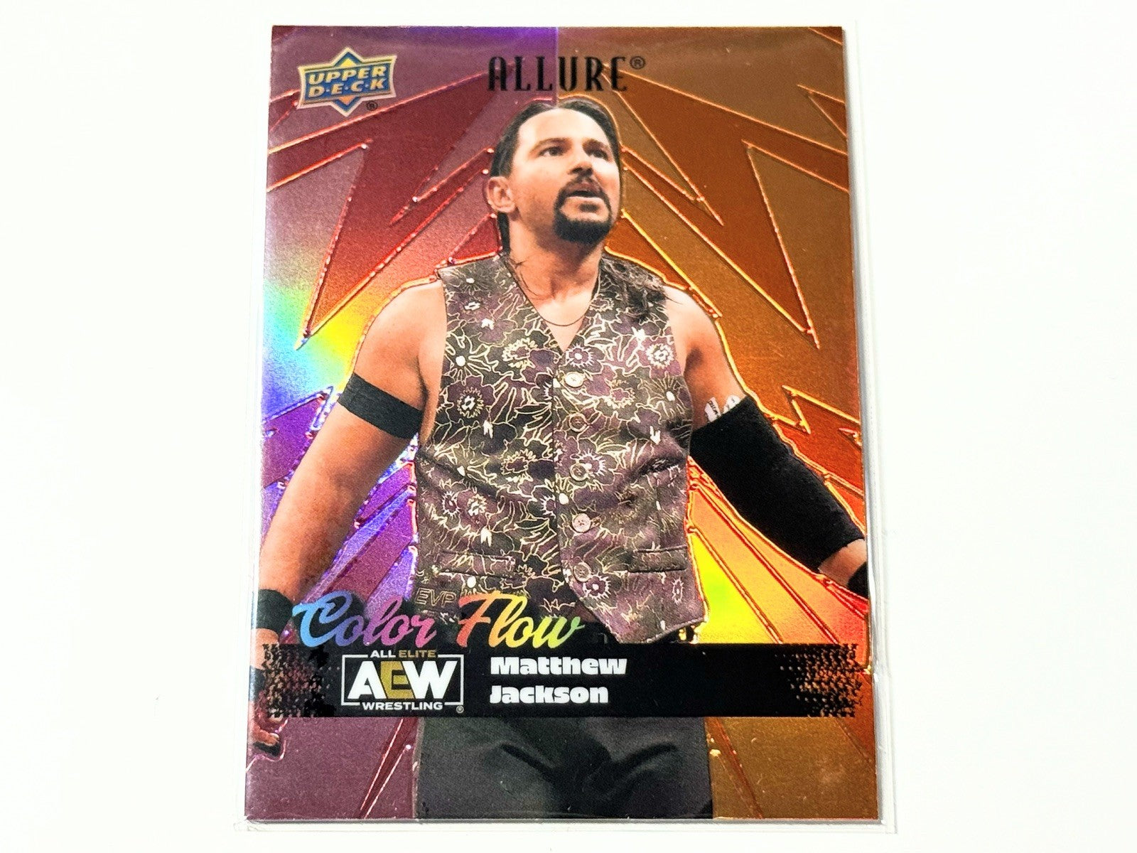 2024 Upper Deck AEW Allure Matthew Jackson Red Orange Color Flow Card CF-12