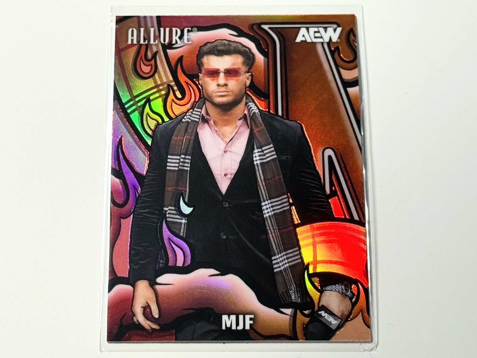 2026 Upper Deck AEW Allure MJF Red Orange Color Flow Card CF-6