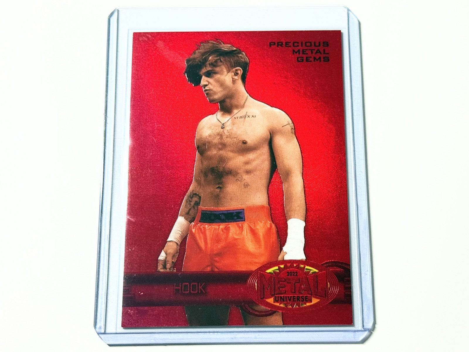 2022 Skybox AEW Metal Universe Hook PMG Precious Metal Gems Retro Red /100 Card R-31