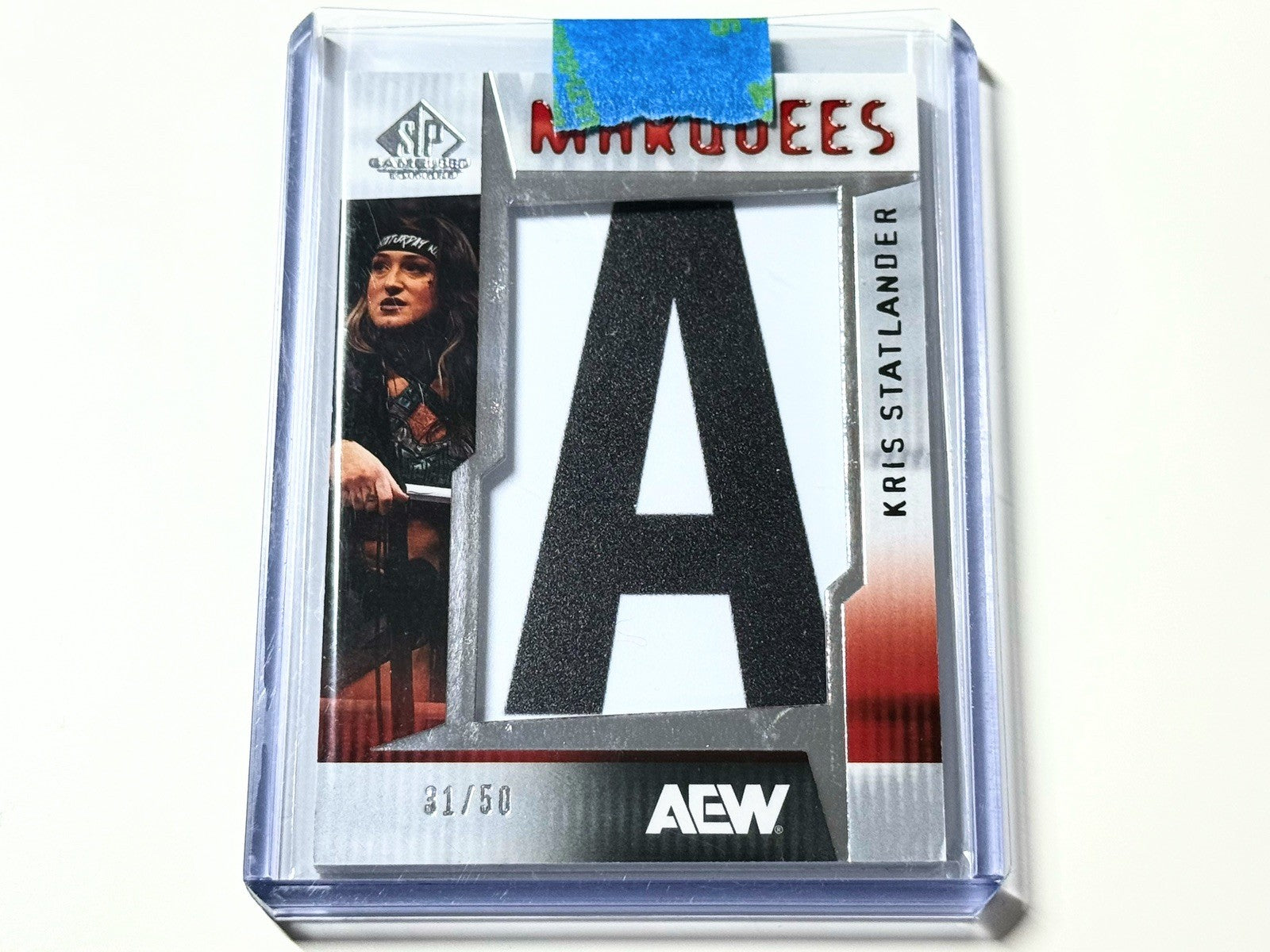 2025 Upper Deck AEW SP Game Used Kris Statlander Marquees A /50 Card MQ-KS