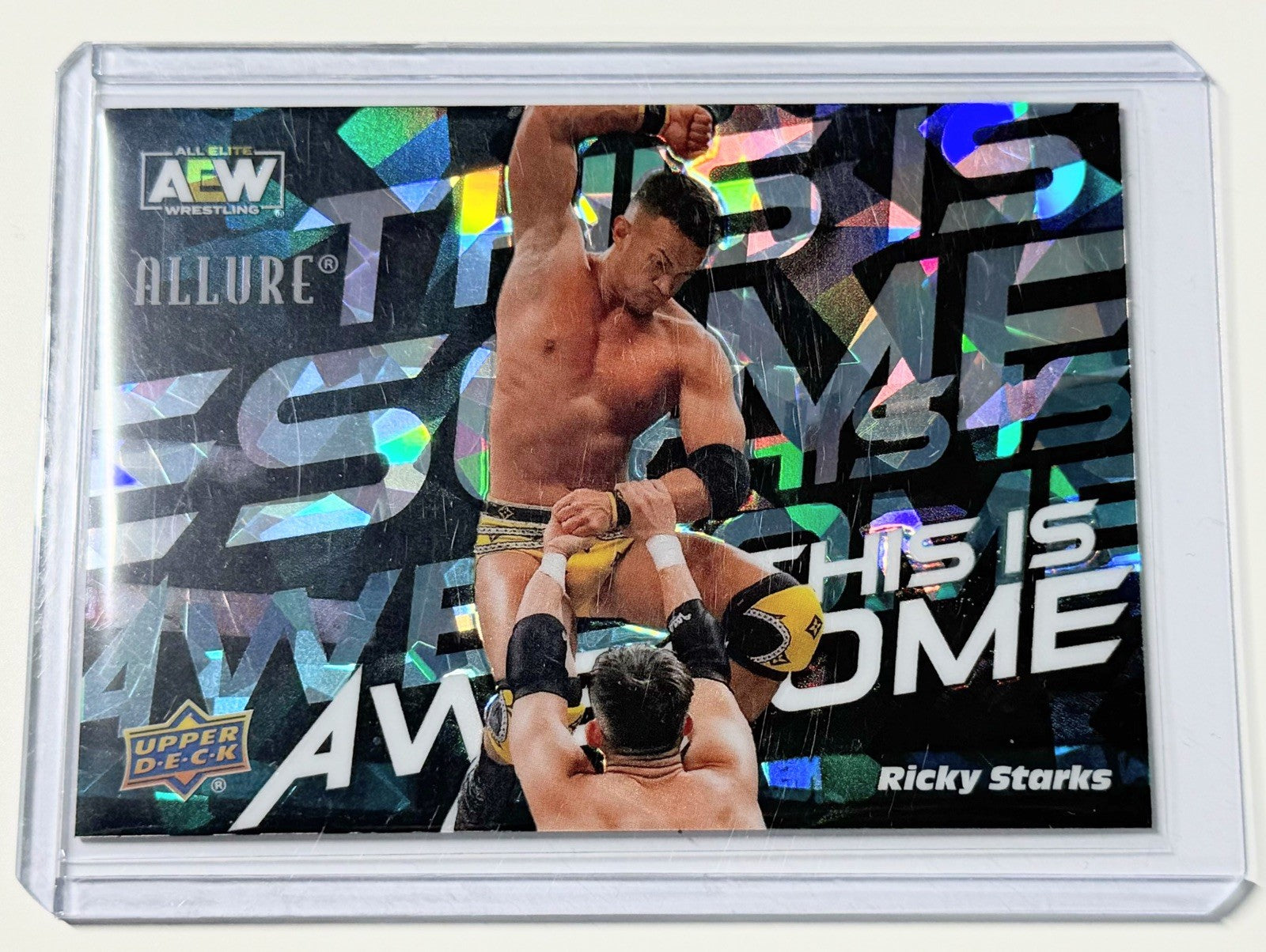 2024 Upper Deck AEW Allure Ricky Starks This Is Awesome Green Quartz /99 Card TIA-5