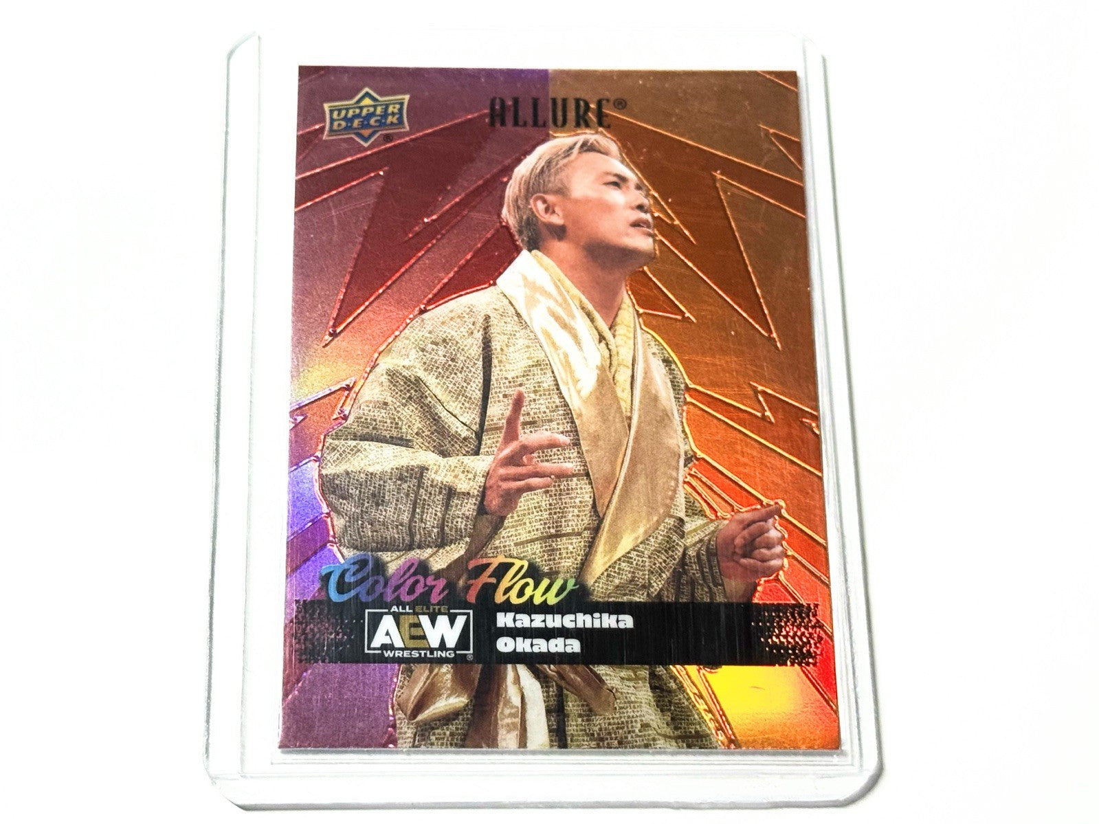 2024 Upper Deck AEW Allure Kazuchika Okada Red Orange Color Flow Card CF-10