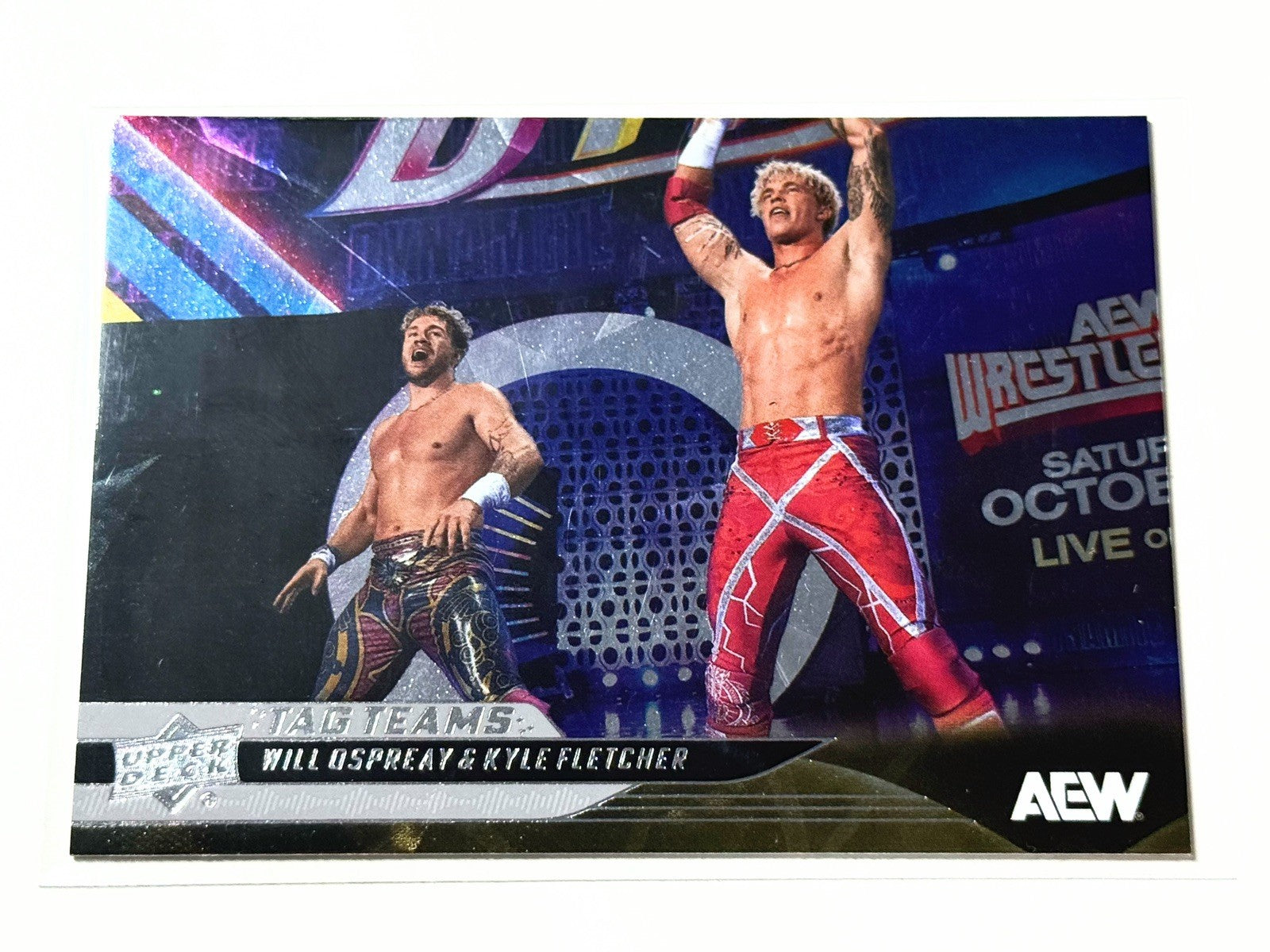 2025 Upper Deck AEW Flagship Will Ospreay & Kyle Fletcher Diamond Plate Card #86
