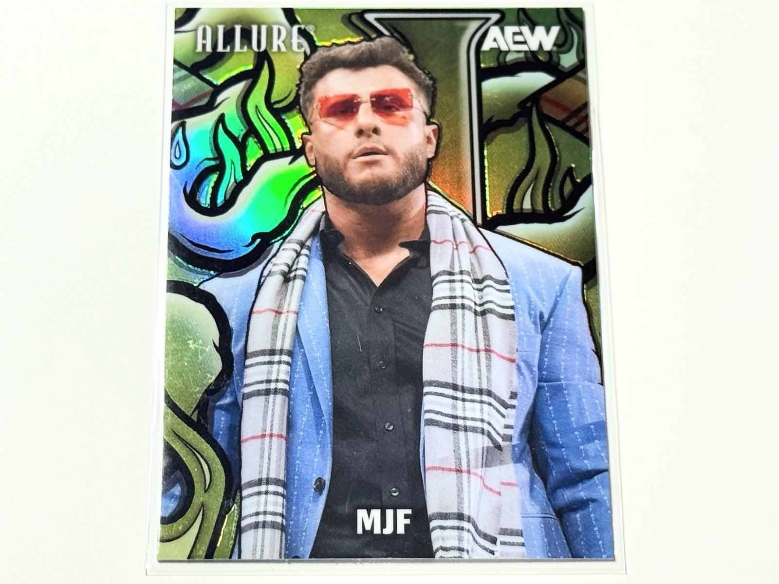 2026 Upper Deck AEW Allure MJF Yellow Green Color Flow Card CF-6