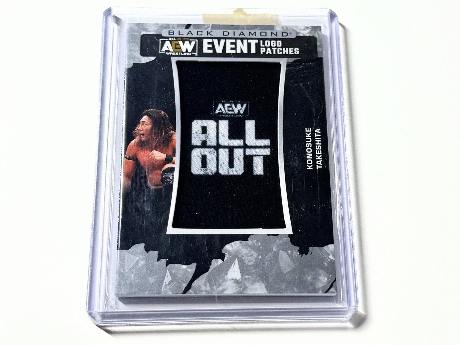 2024 Upper Deck AEW Black Diamond Konosuke Takeshita All Out Patch Card LPAO-7