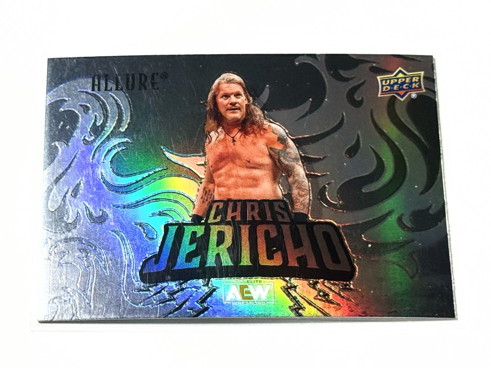 2024 Upper Deck AEW Allure Chris Jericho Black Rainbow Horizontal Card #128