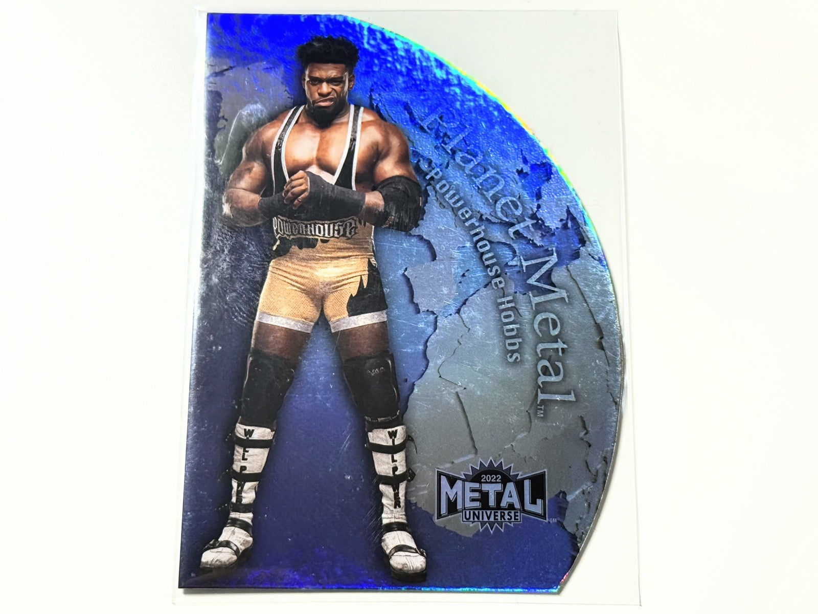 2022 Skybox AEW Metal Universe Powerhouse Hobbs Planet Metal Card PM-9