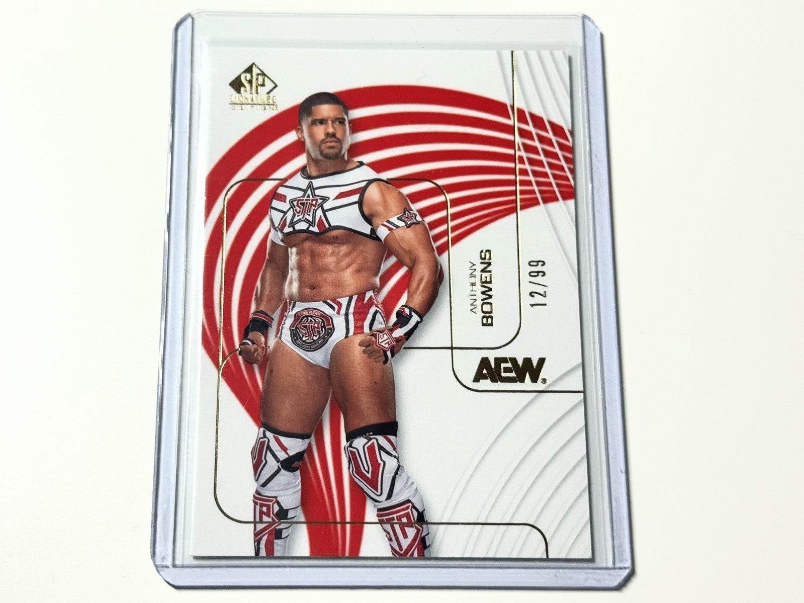 2026 Upper Deck AEW SP Signature Edition Anthony Bowens /99 Red Card #7