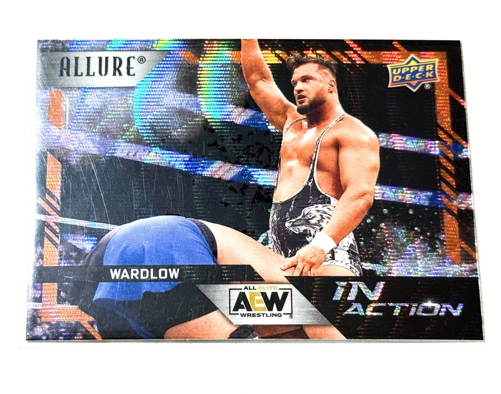 2024 Upper Deck AEW Allure Wardlow In Action Orange Slice Card IA-25