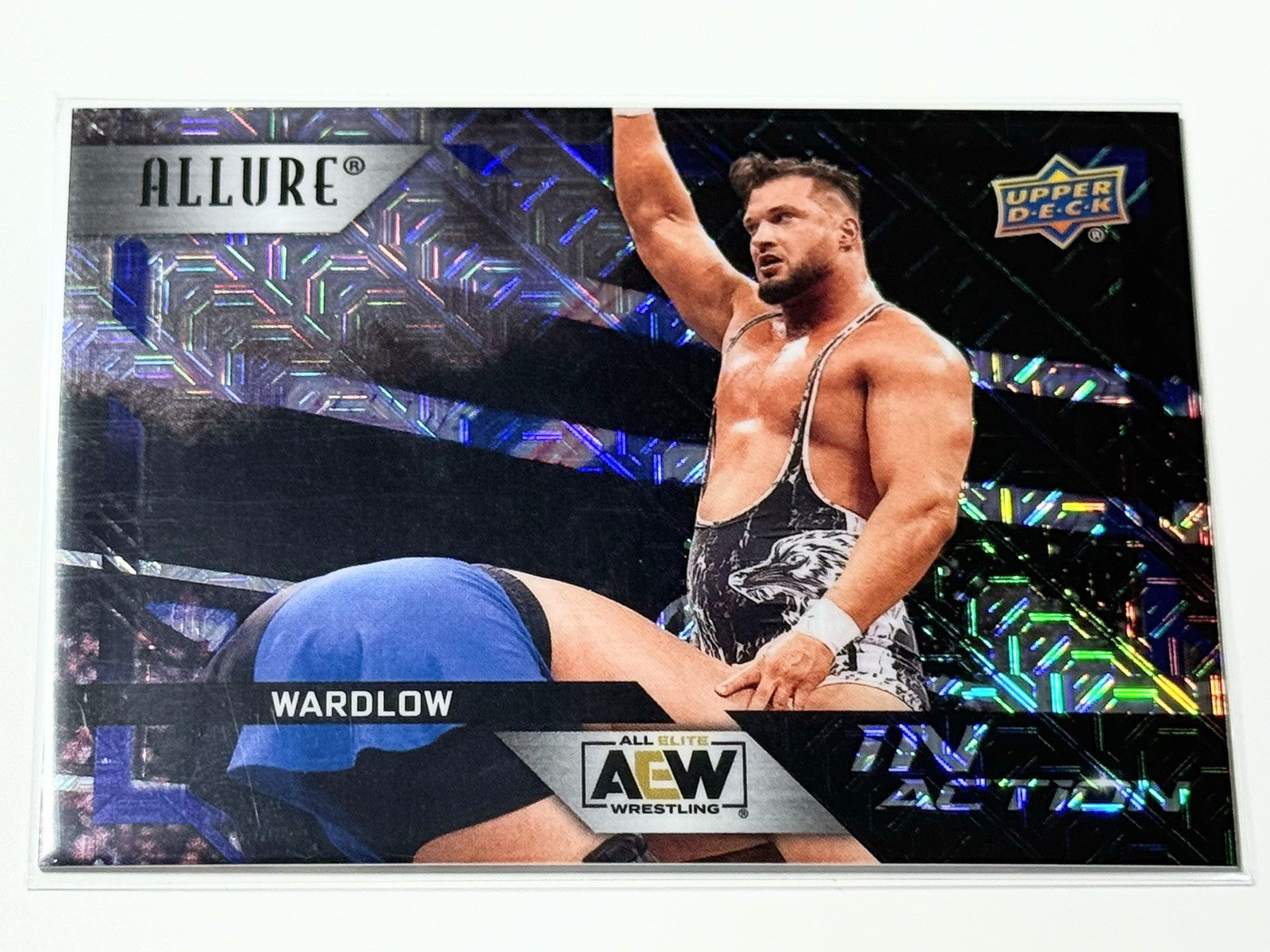 2024 Upper Deck AEW Allure Wardlow In Action Black & Blue /35 Card IA-25