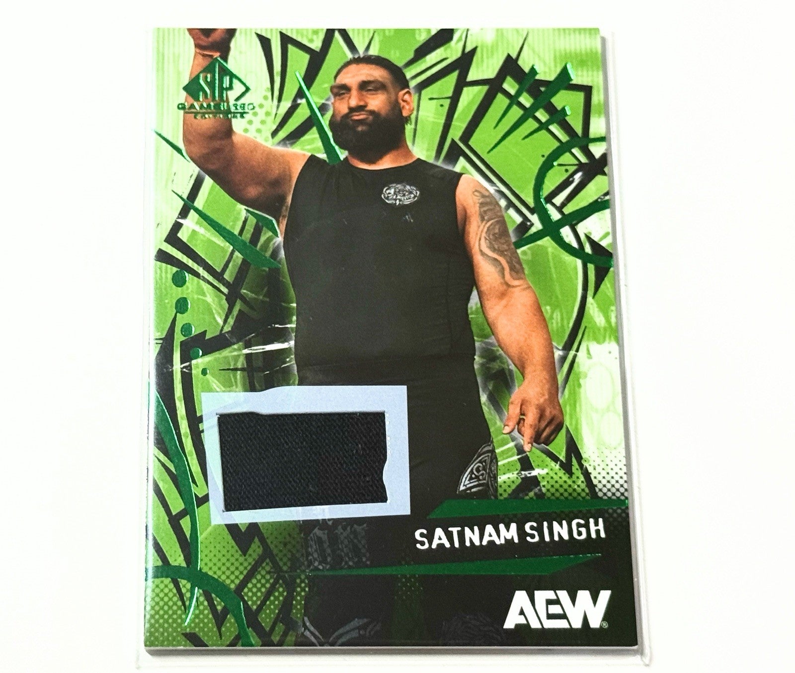 2025 Upper Deck AEW SP Game Used Satnam Singh Authentic Rookies Memorabilia Relic Card #14