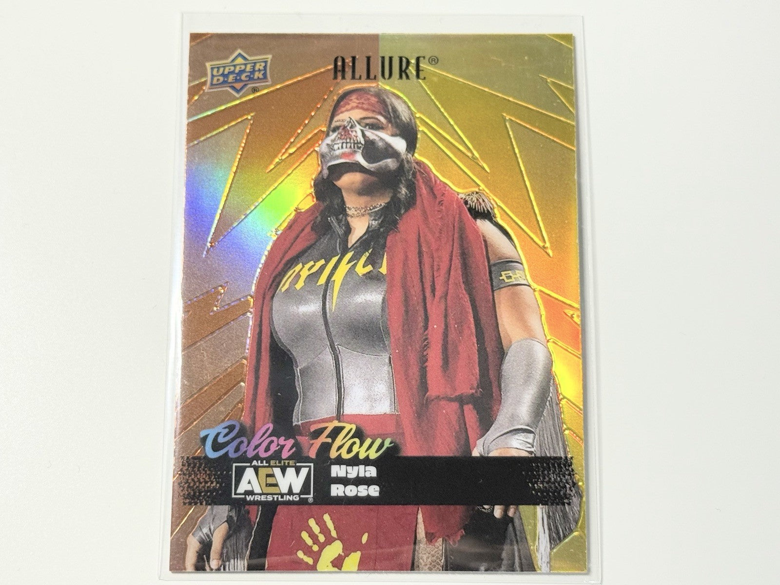 2024 Upper Deck AEW Allure Nyla Rose Orange Yellow Color Flow Card CF-3