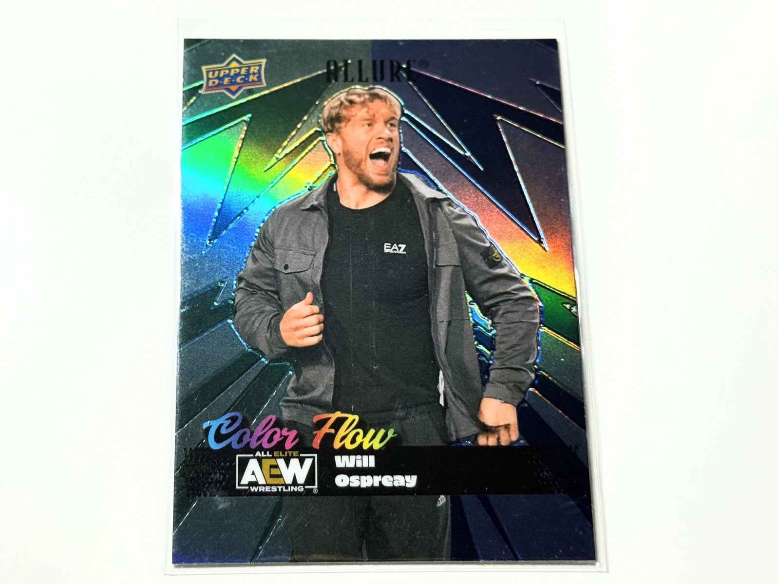 2024 Upper Deck AEW Allure Will Ospreay Green Blue Color Flow Card CF-24