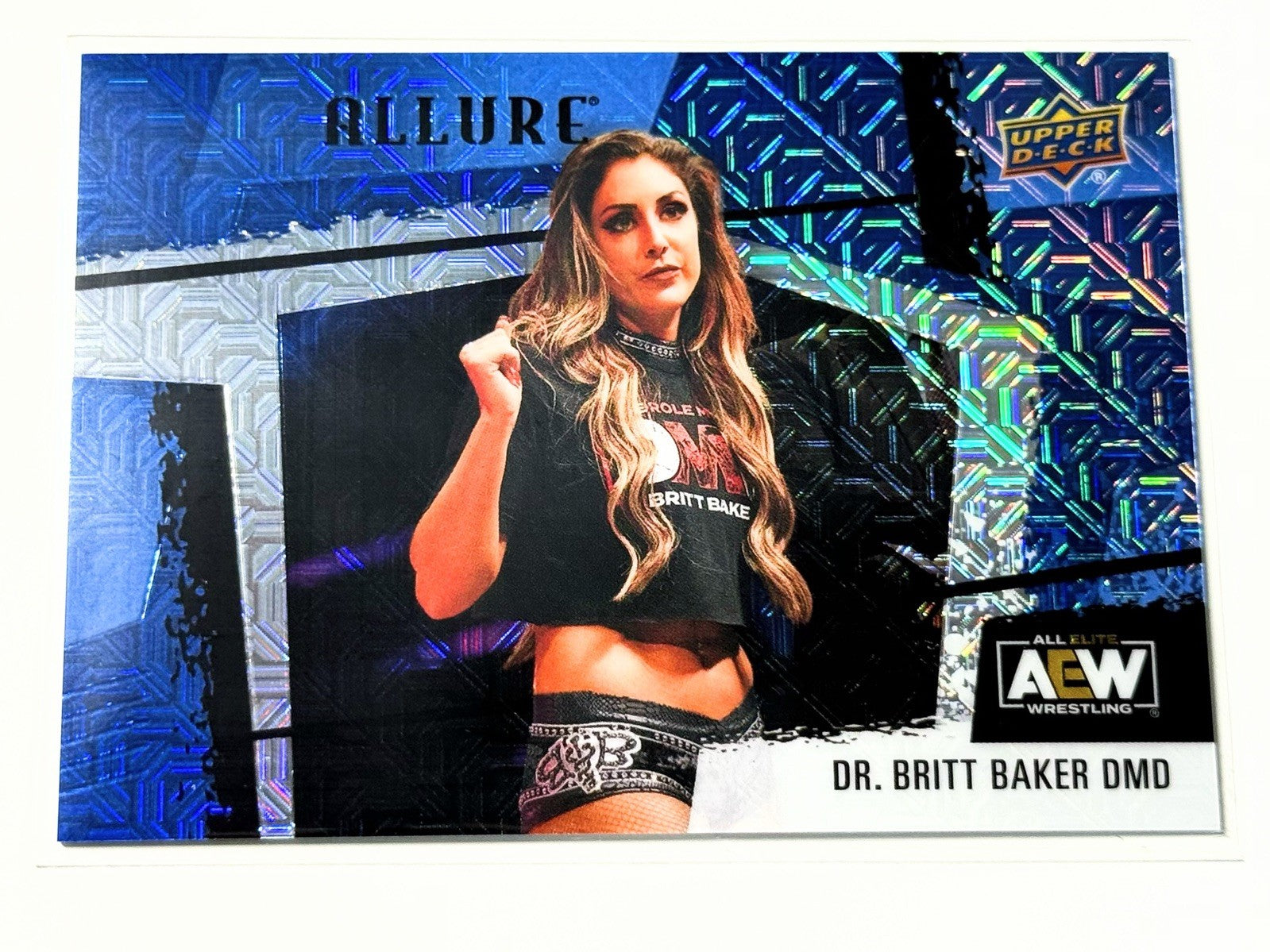 2022 Upper Deck AEW Allure Dr. Britt Baker DMD Blue Parallel /35 Card #109