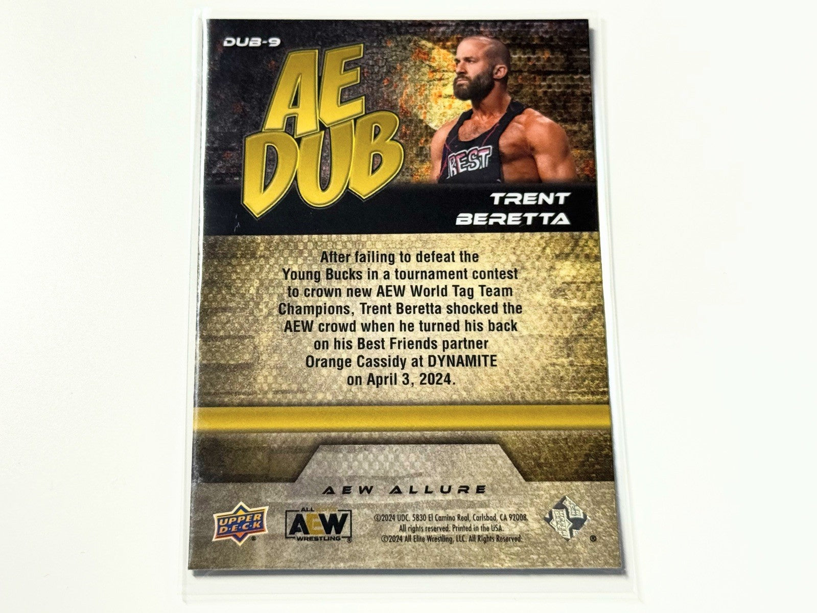2024 Upper Deck AEW Allure Trent Beretta AE DUB Card DUB-9