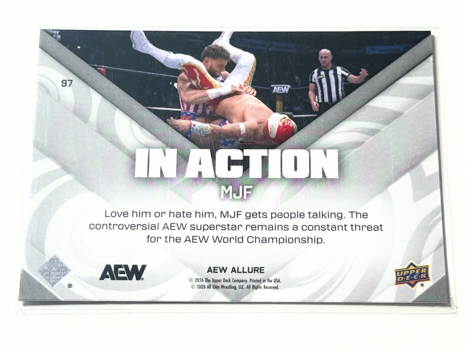2026 Upper Deck AEW Allure MJF In Action Card #97