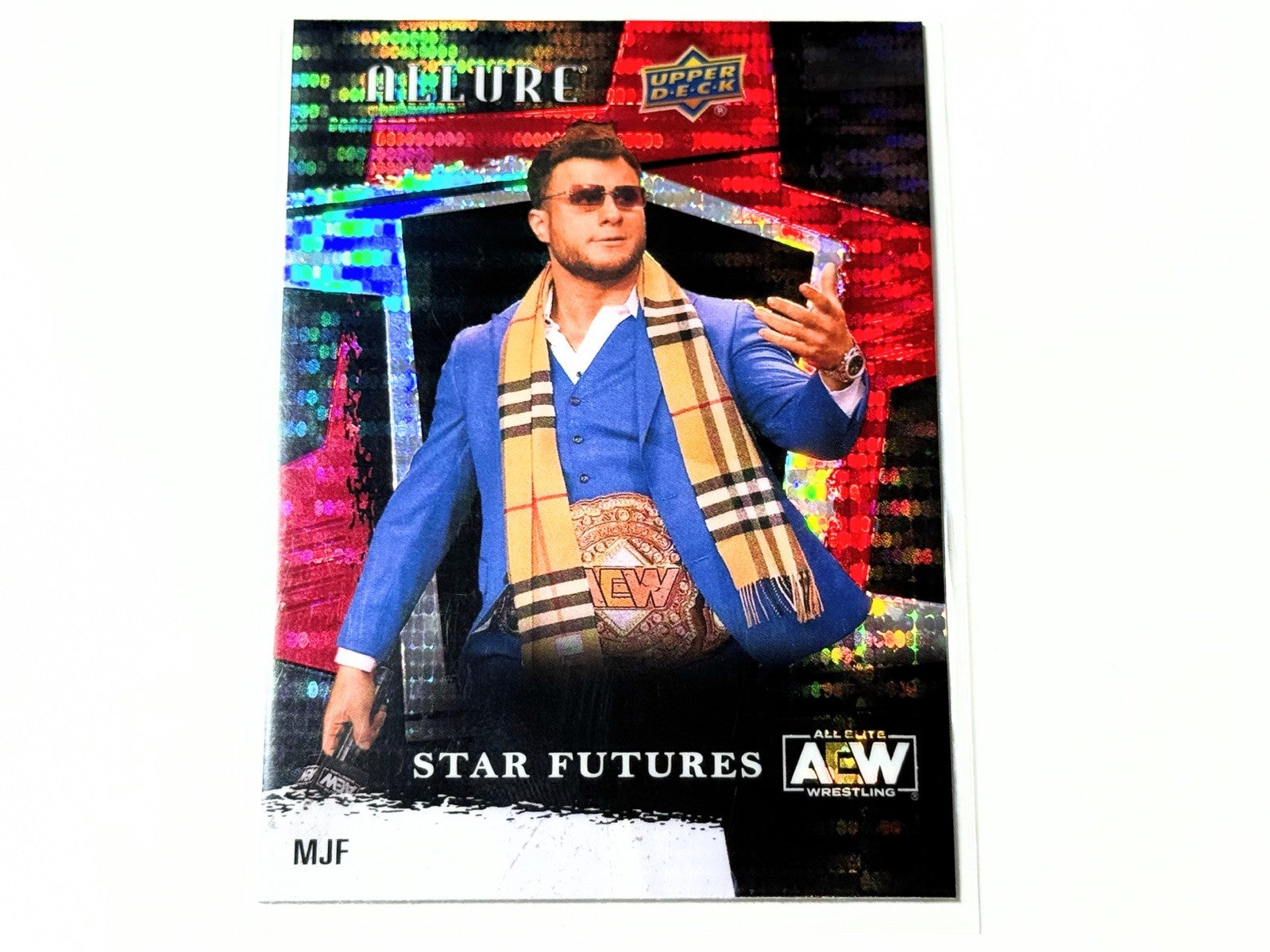 2022 Upper Deck AEW Allure MJF Star Futures Red Rainbow Card #147