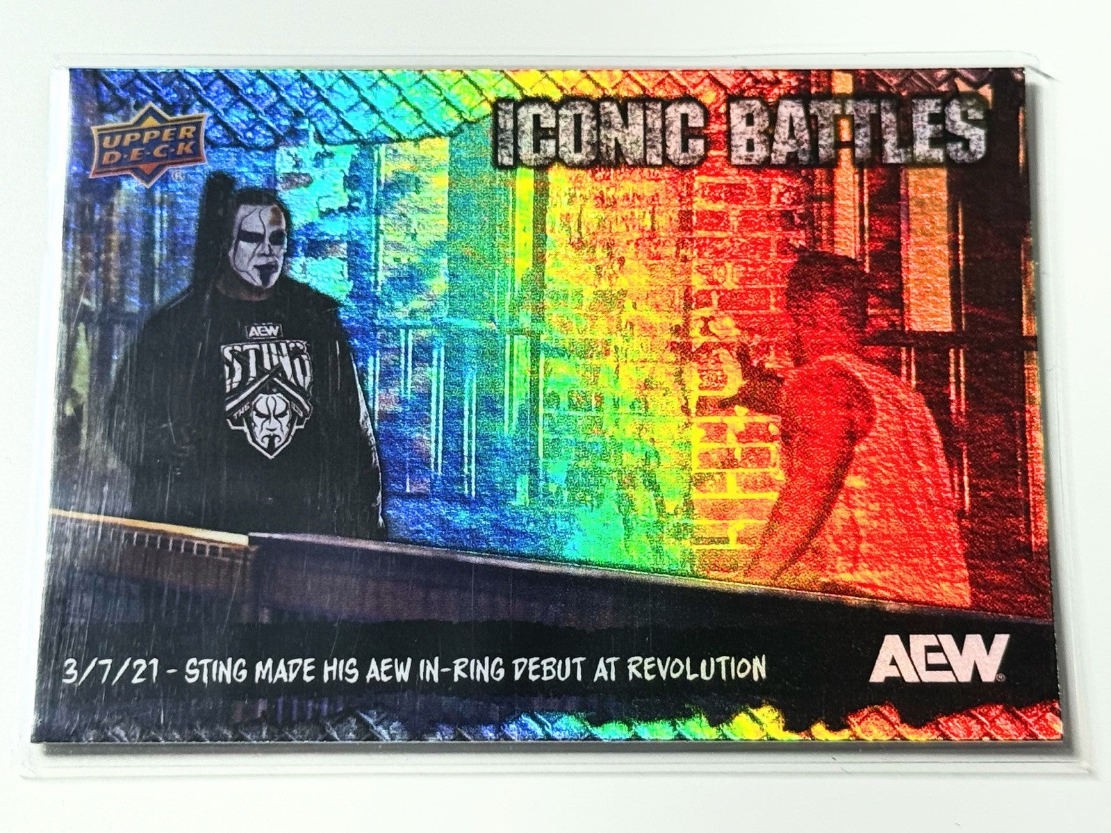 2024 Upper Deck AEW The Icon Sting Iconic Battles Debut Card IB-1