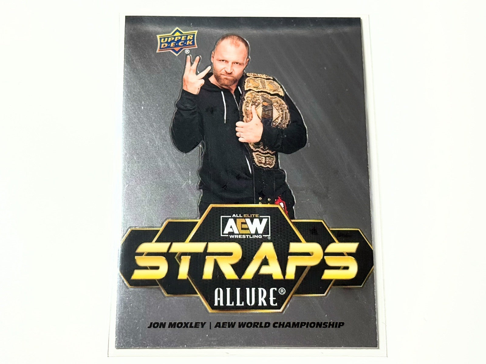 2024 Upper Deck AEW Allure Jon Moxley Straps World Championship Card S-7