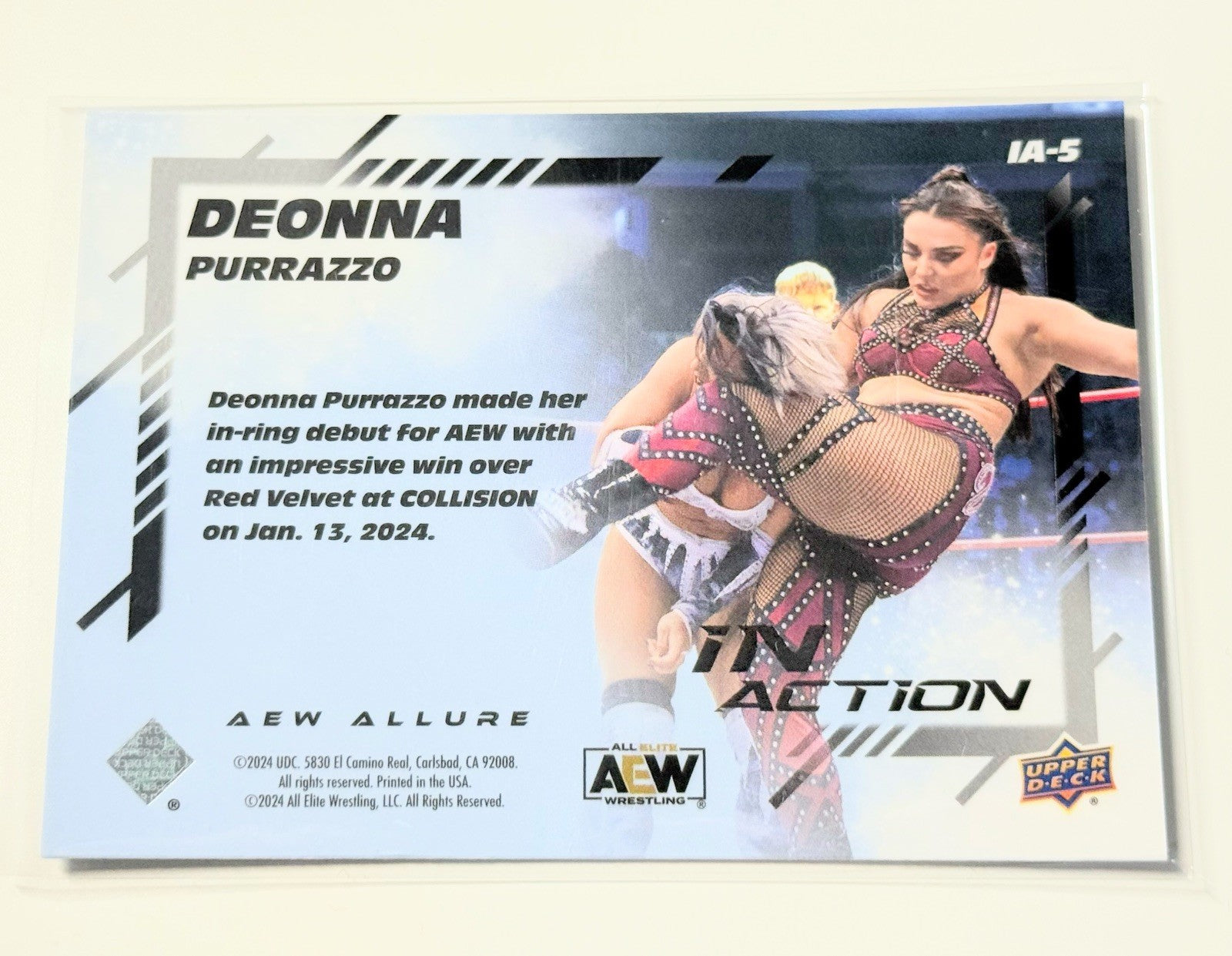2024 Upper Deck AEW Allure Deonna Purrazzo In Action Card IA-5