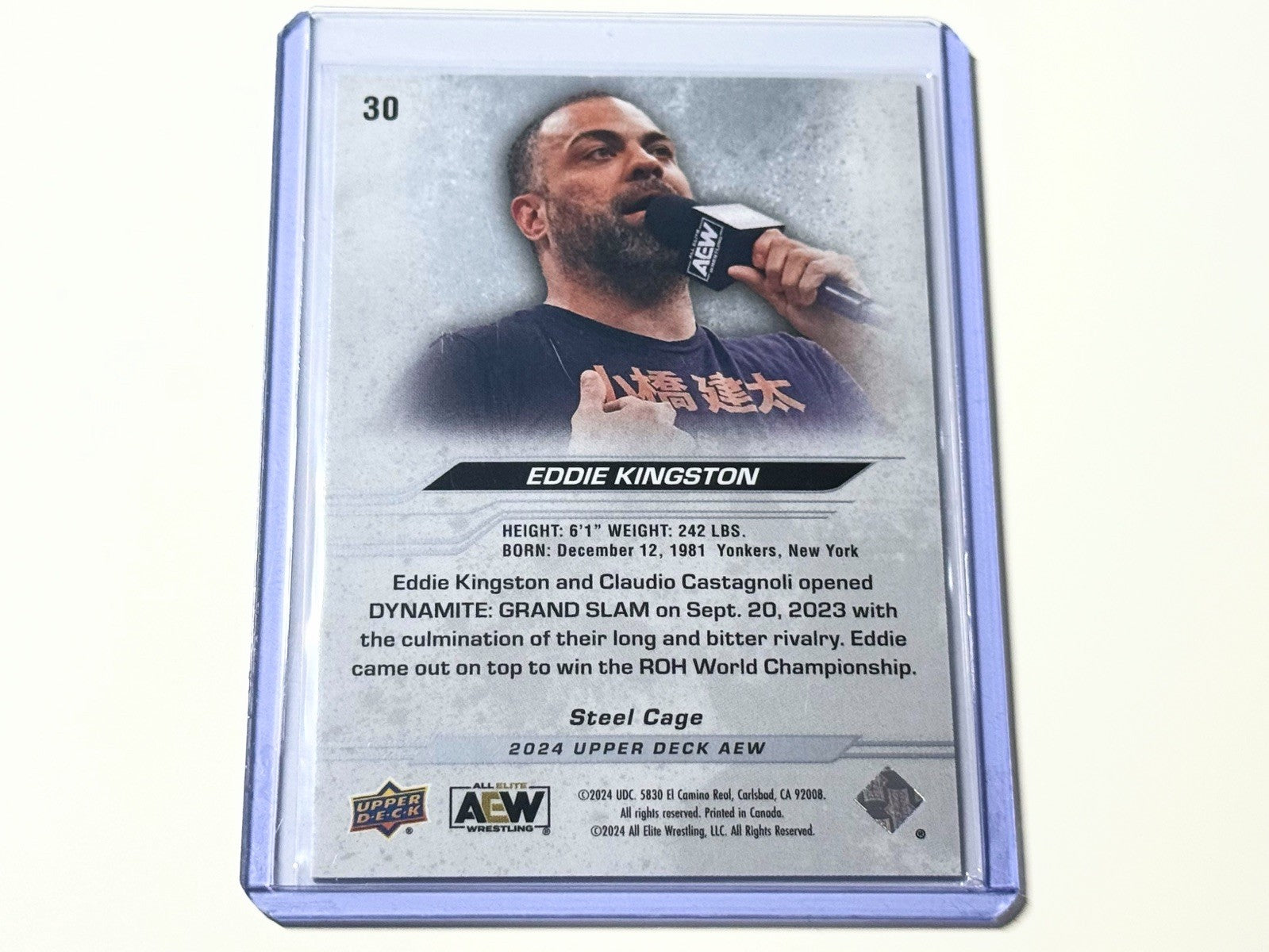 2024 Upper Deck AEW Flagship Eddie Kingston Steel Cage /249 Card #30