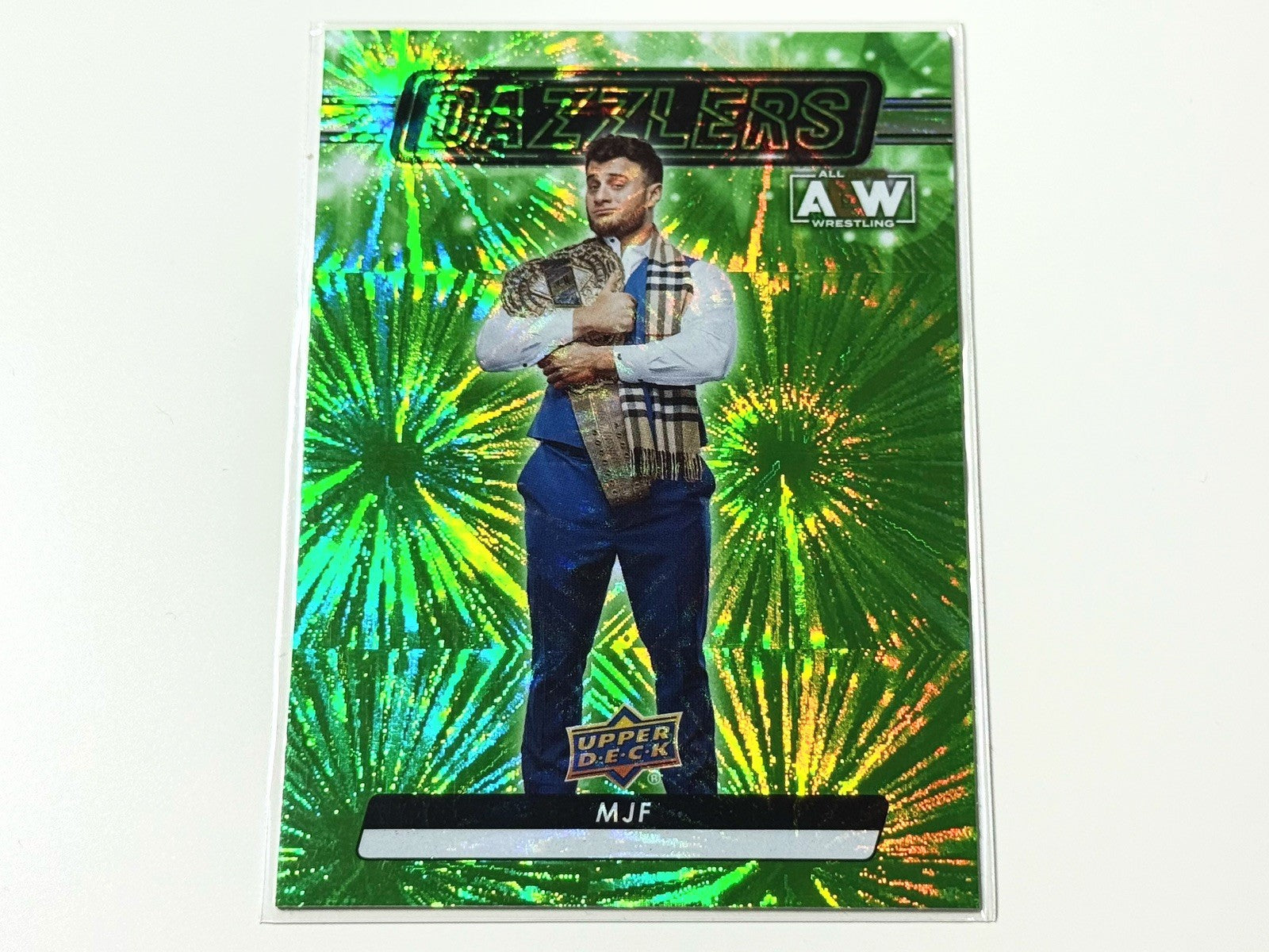2024 Upper Deck AEW Flagship MJF Green Dazzlers Card DZ-12