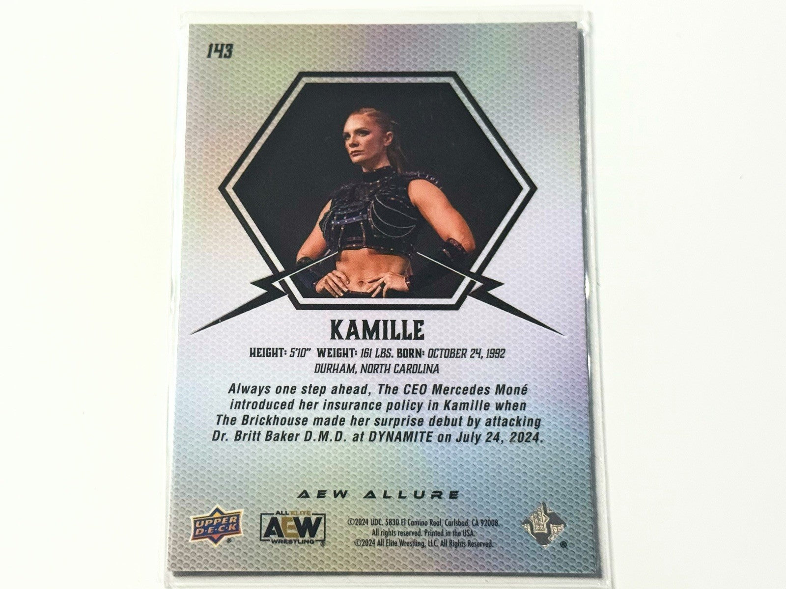 2024 Upper Deck AEW Allure Kamille Horizontal Base Card #143
