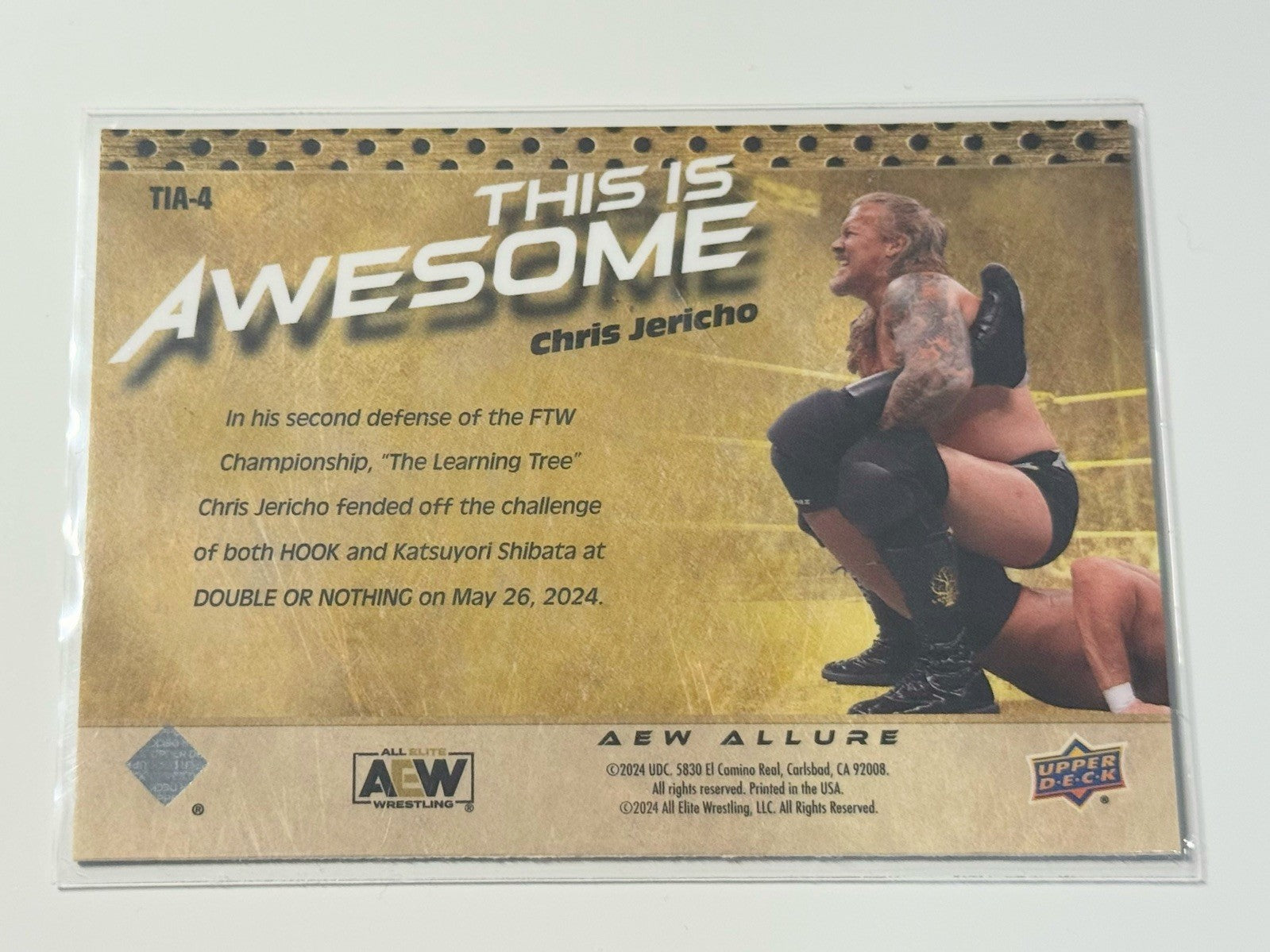 2024 Upper Deck AEW Allure Chris Jericho This Is Awesome Card TIA-4