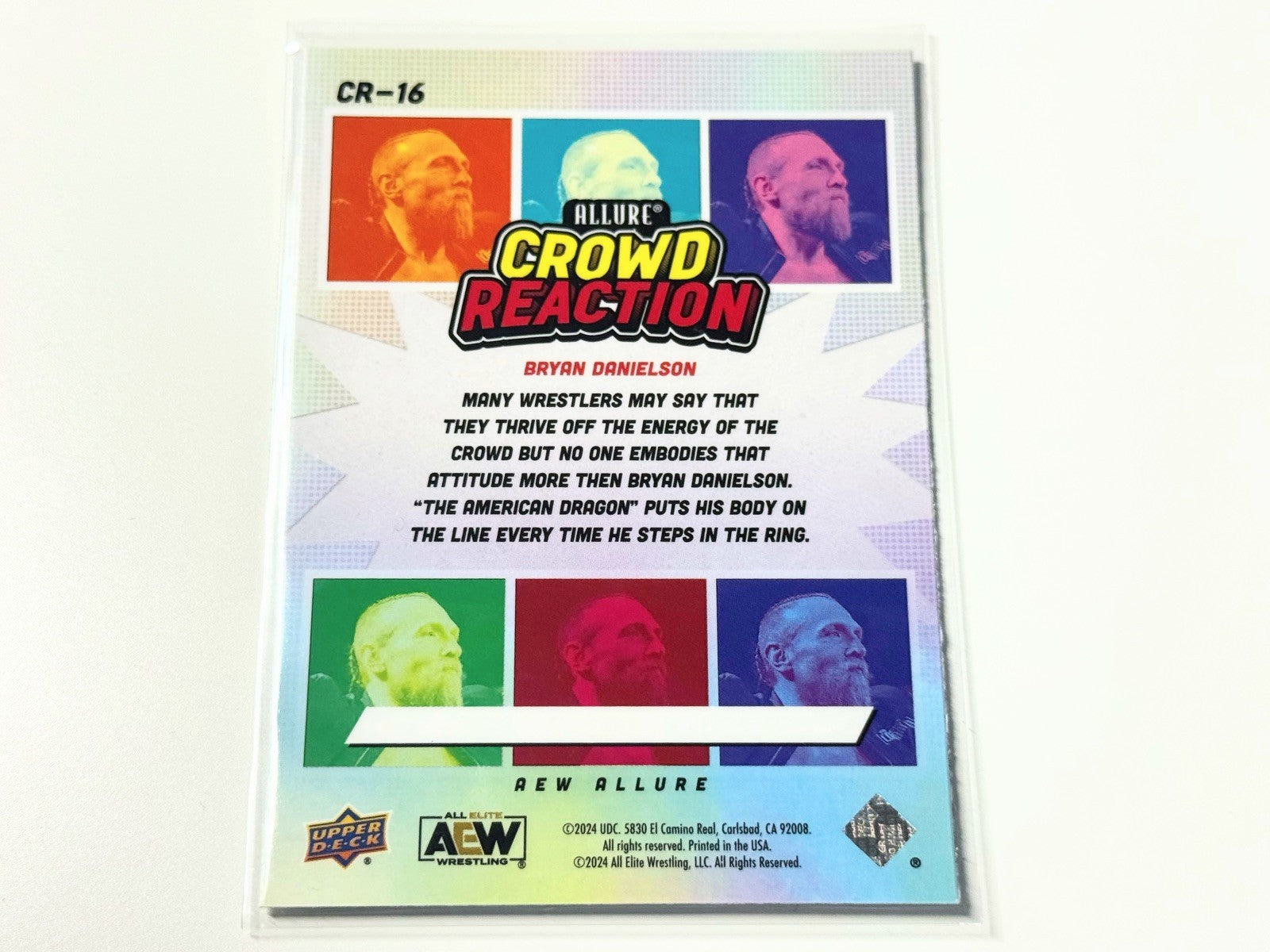 2024 Upper Deck AEW Allure Bryan Danielson Crowd Reaction Card CR-16
