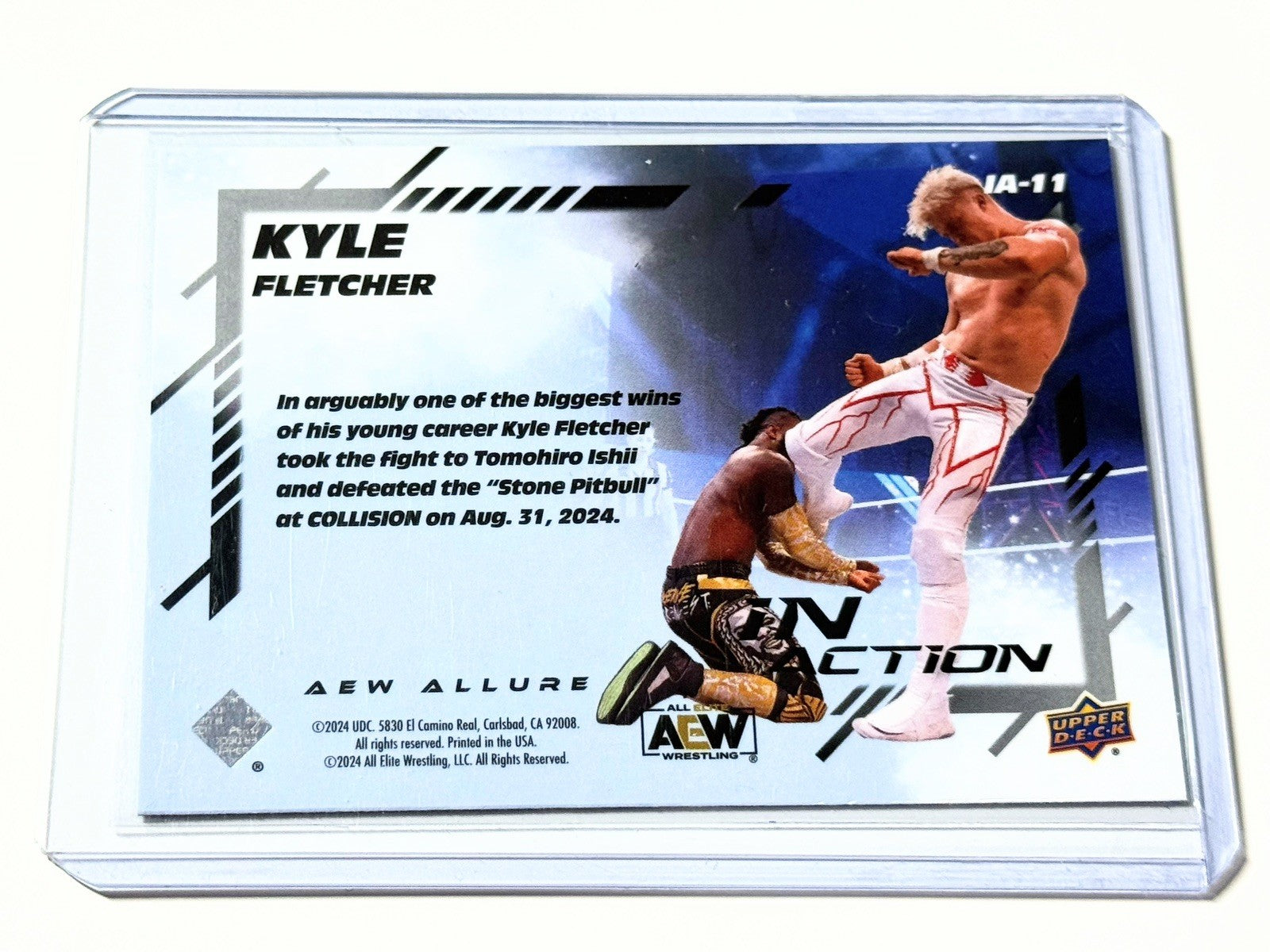 2024 Upper Deck AEW Allure Kyle Fletcher In Action Card IA-11