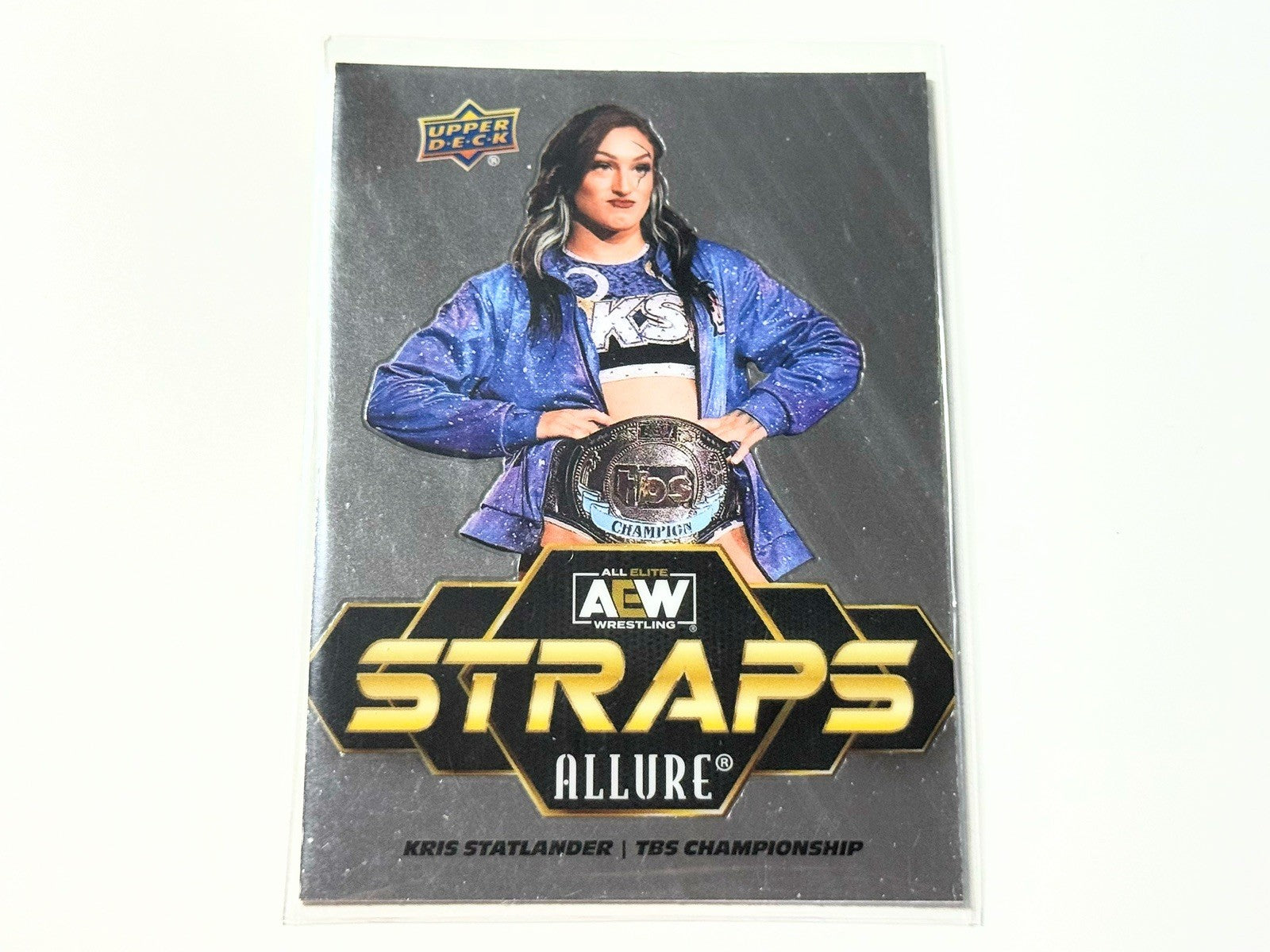 2024 Upper Deck AEW Allure Kris Statlander Straps TBS Title Card S-17