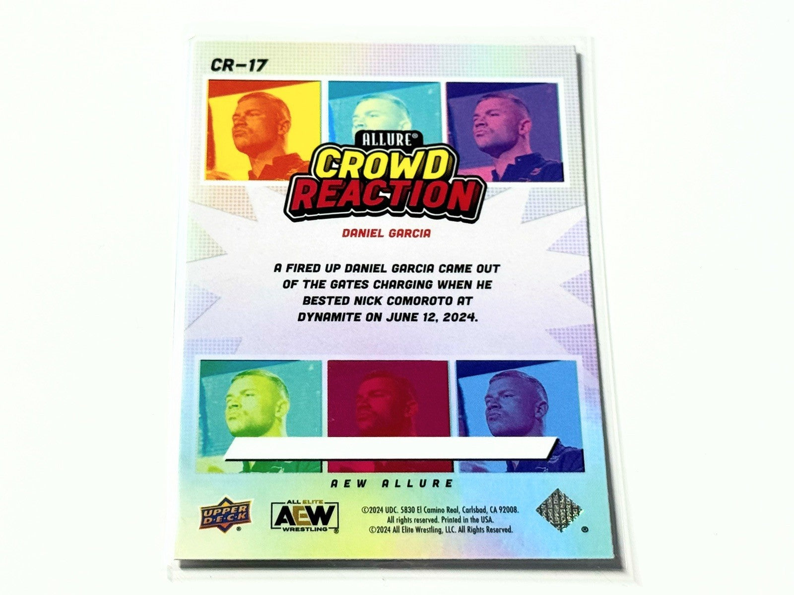 2024 Upper Deck AEW Allure Daniel Garcia Crowd Reaction Card CR-17