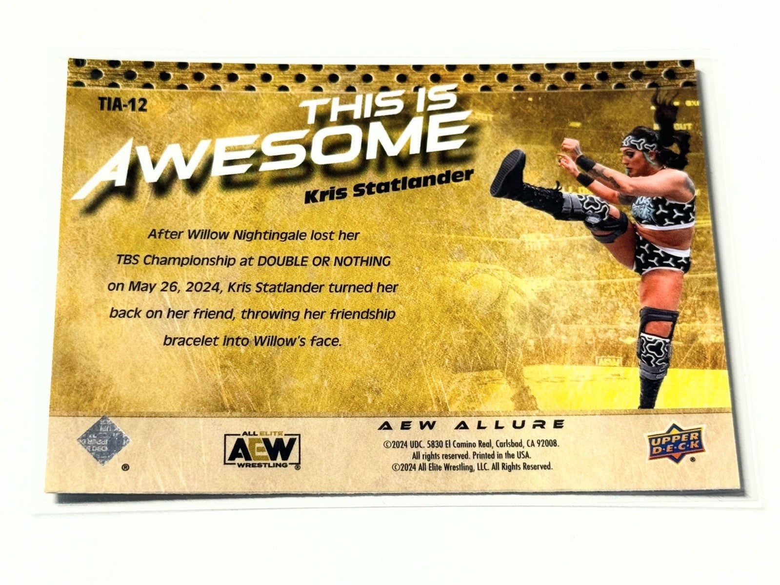 2024 Upper Deck AEW Allure Kris Statlander This Is Awesome Card TIA-12