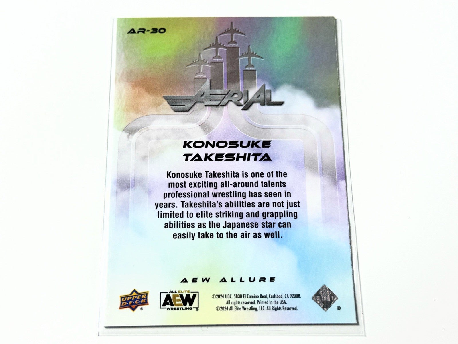 2024 Upper Deck AEW Allure Konosuke Takeshita Aerial Card AR-30