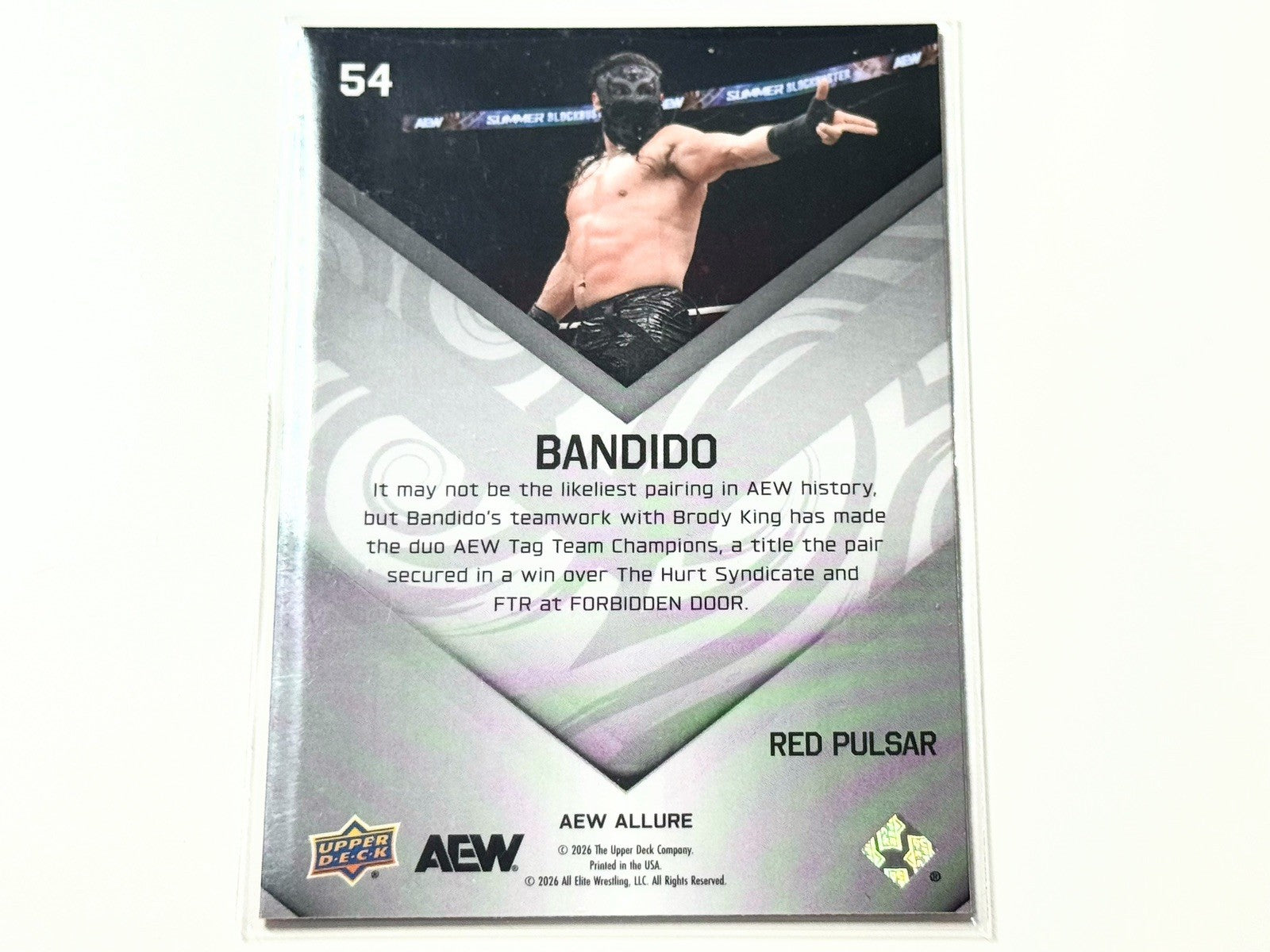 2026 Upper Deck AEW Allure Bandido Red Pulsar Card #54