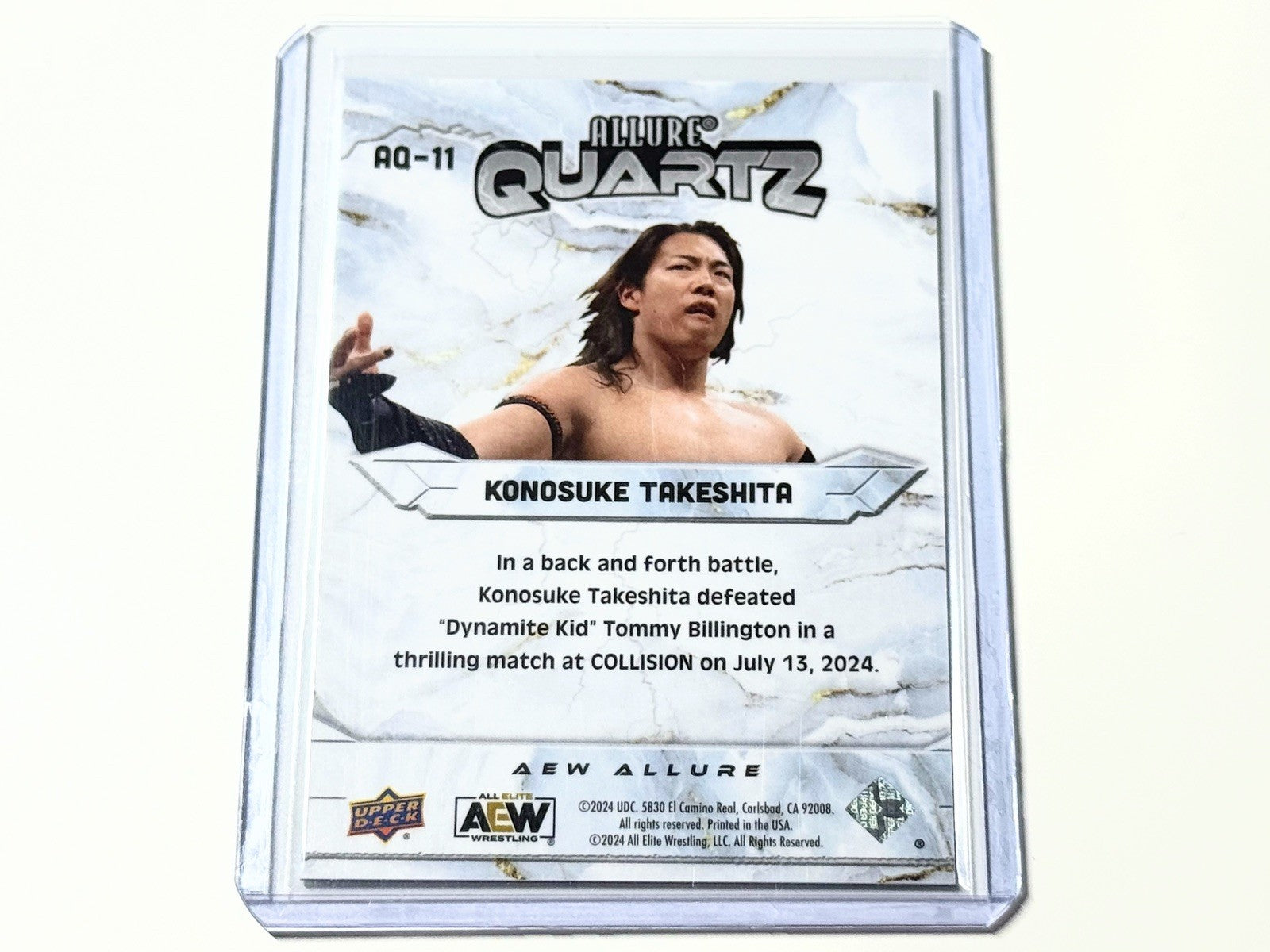 2024 Upper Deck AEW Allure Konosuke Takeshita Quartz Card AQ-11